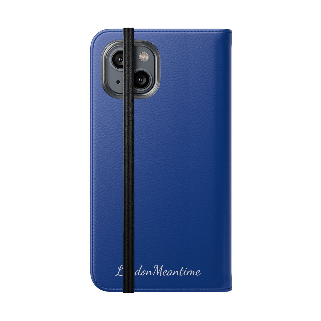 Royal blue Wallet Phone Flip Case — Cardholder Folio Cover
