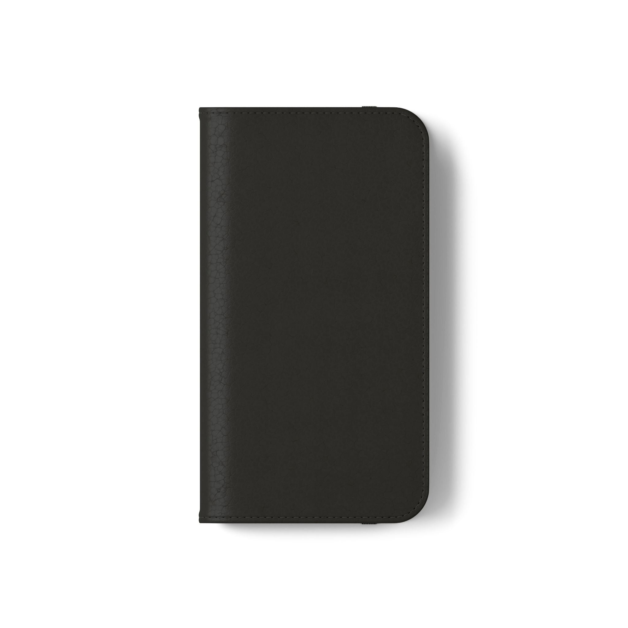 Black Wallet Phone Flip Case — Cardholder Folio Cover