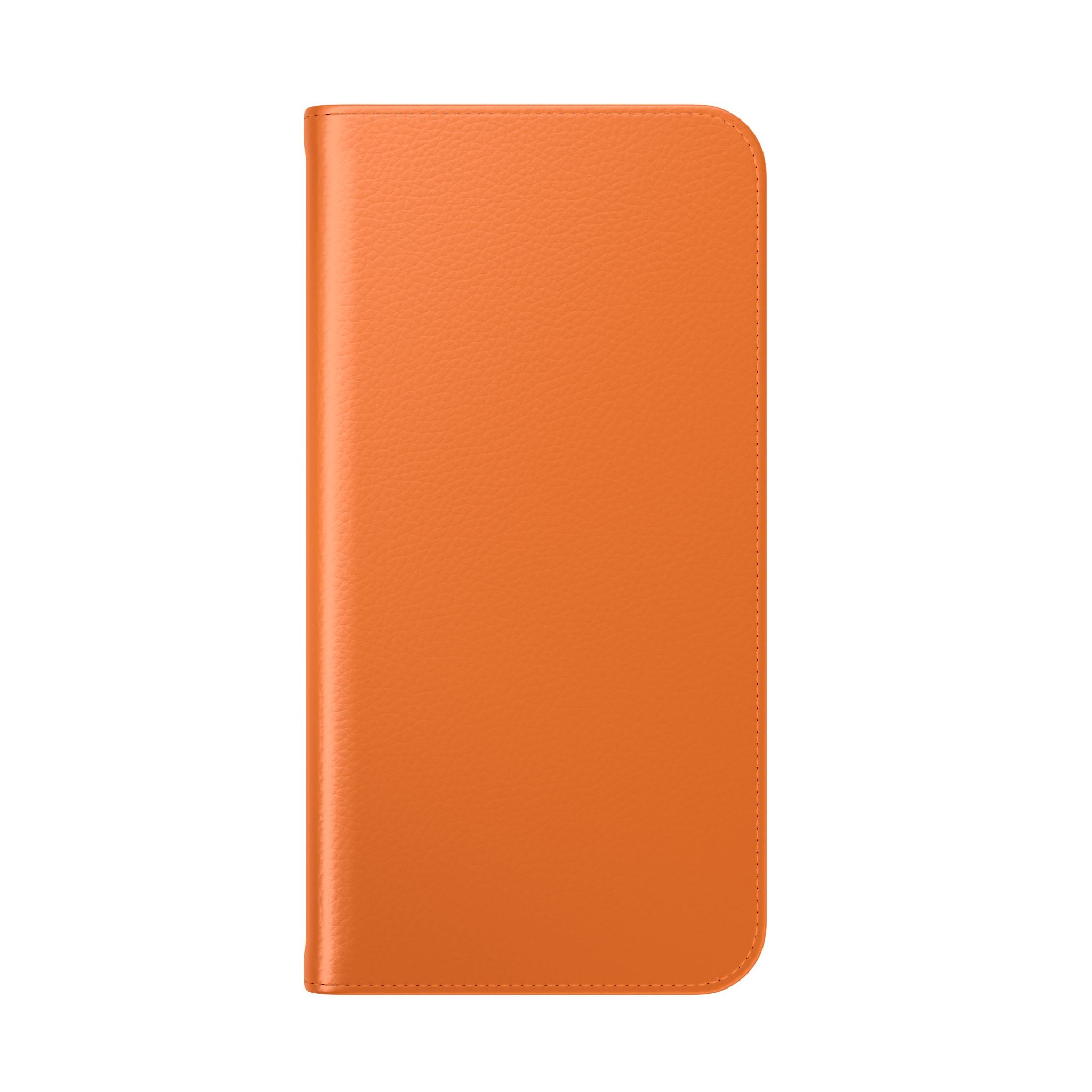 Orange Wallet Phone Flip Case — Cardholder Folio Cover
