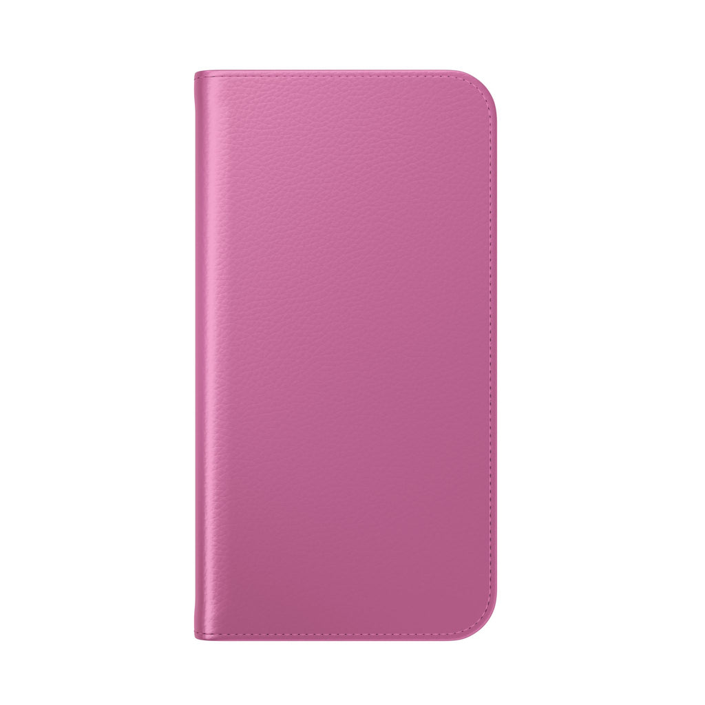 Pink Wallet Phone Flip Case — Cardholder Folio Cover