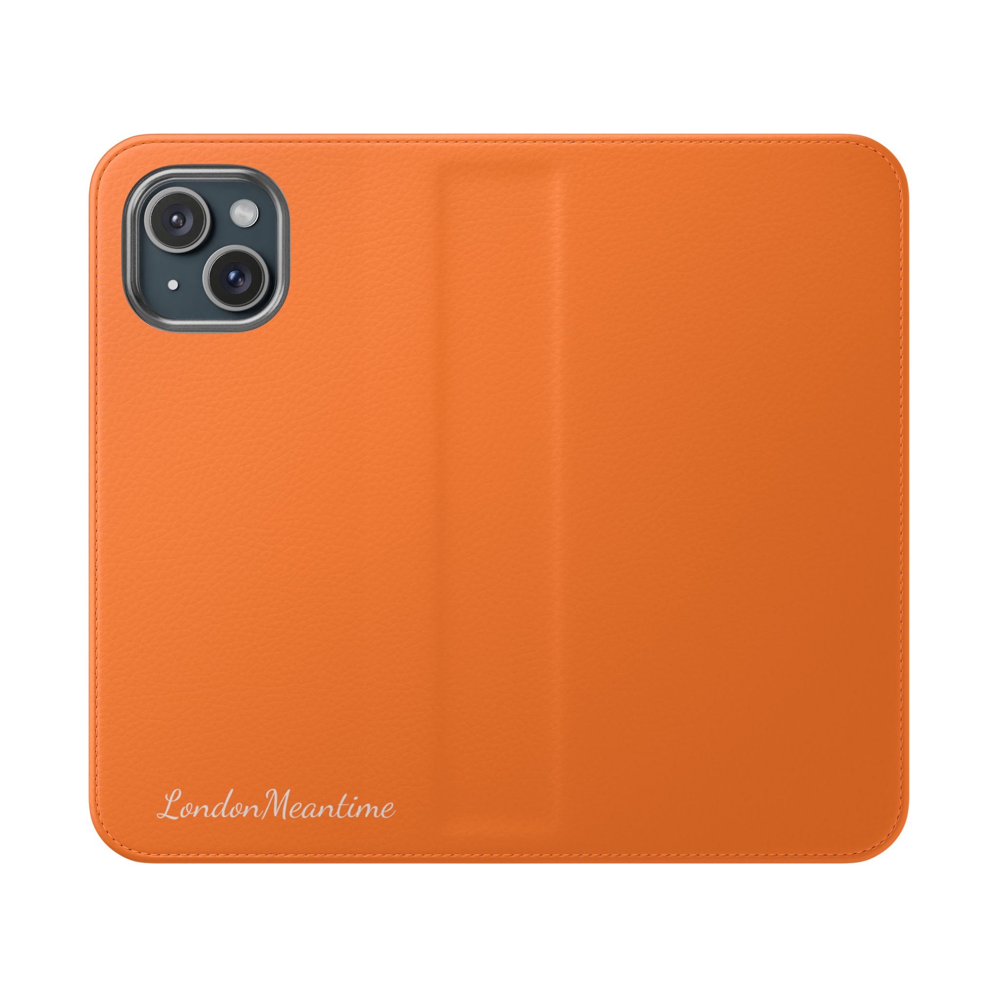 Orange Wallet Phone Flip Case — Cardholder Folio Cover