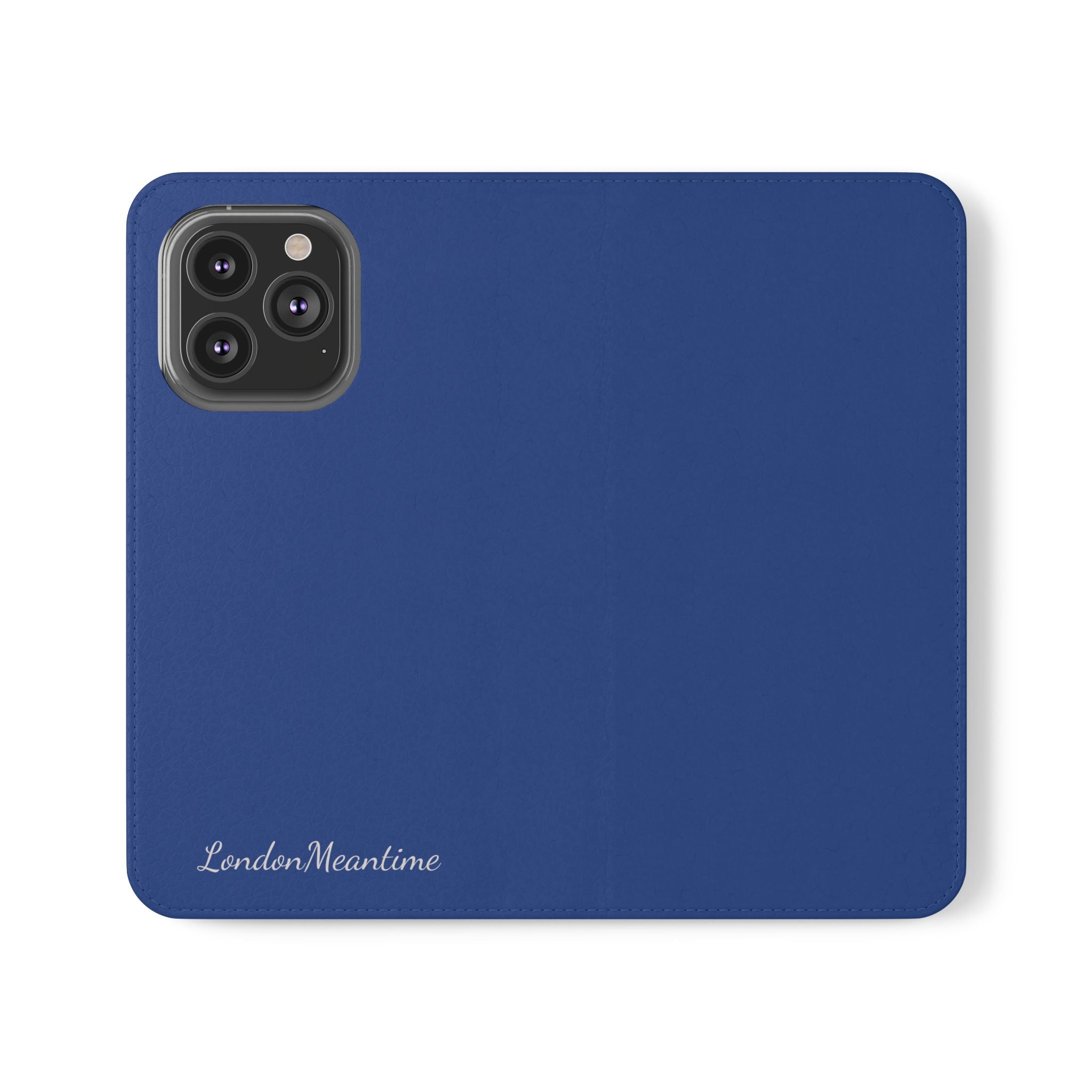 Royal blue Wallet Phone Flip Case — Cardholder Folio Cover