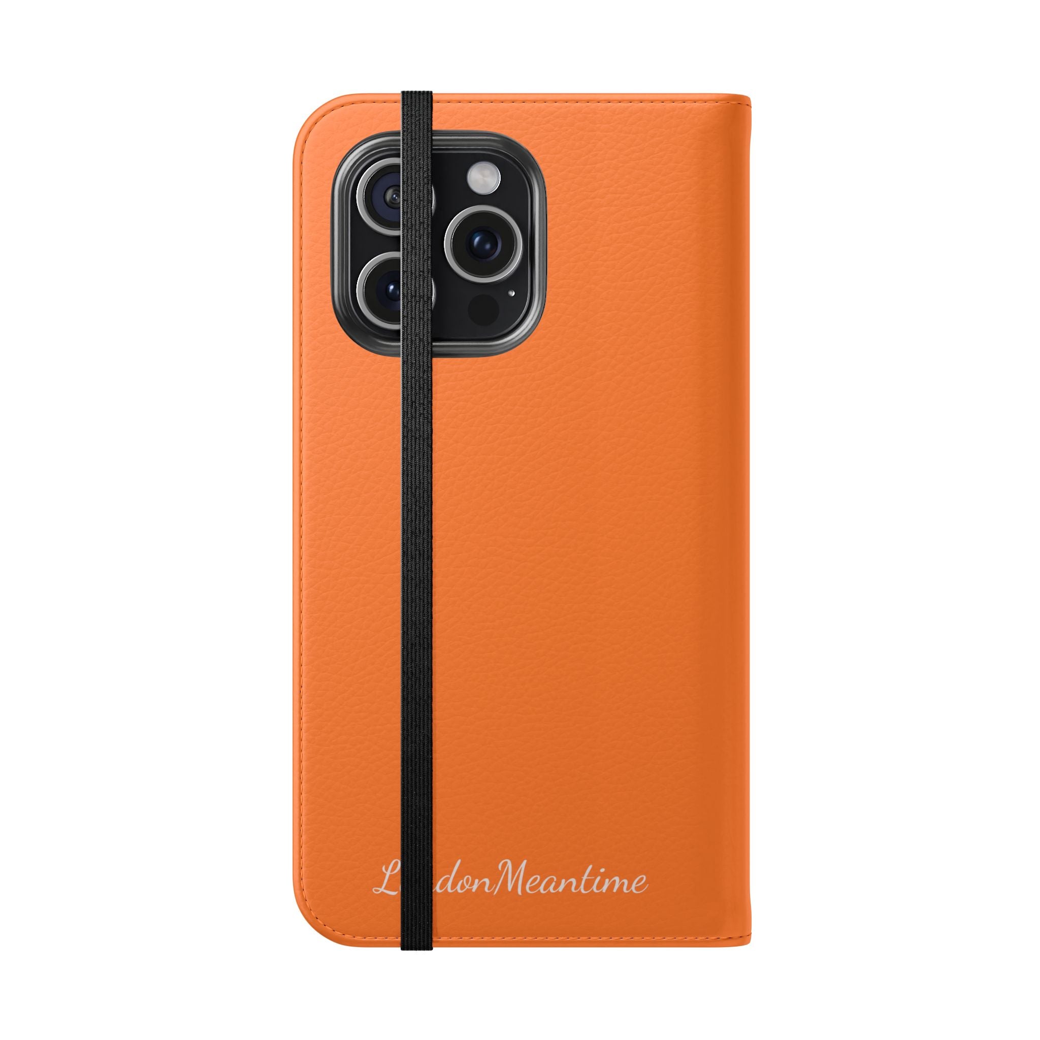Orange Wallet Phone Flip Case — Cardholder Folio Cover