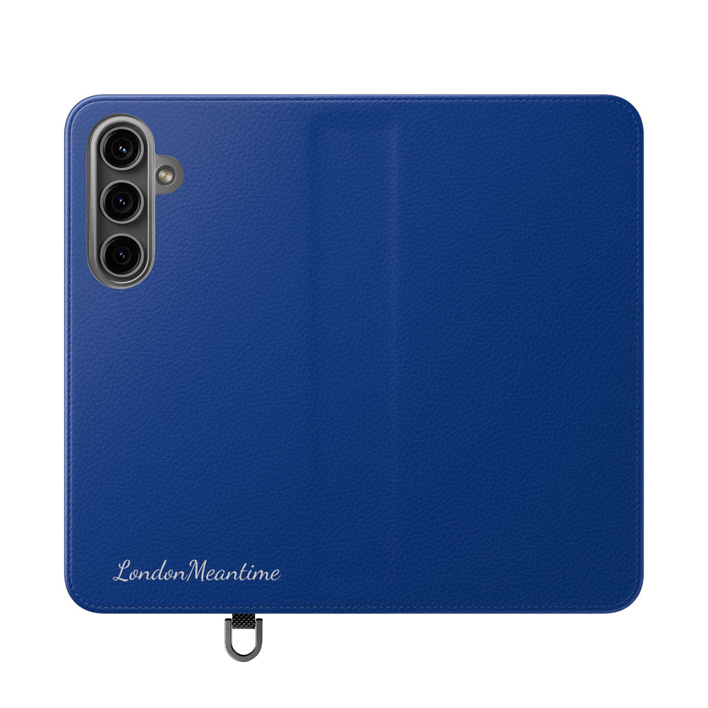 Royal blue Wallet Phone Flip Case — Cardholder Folio Cover