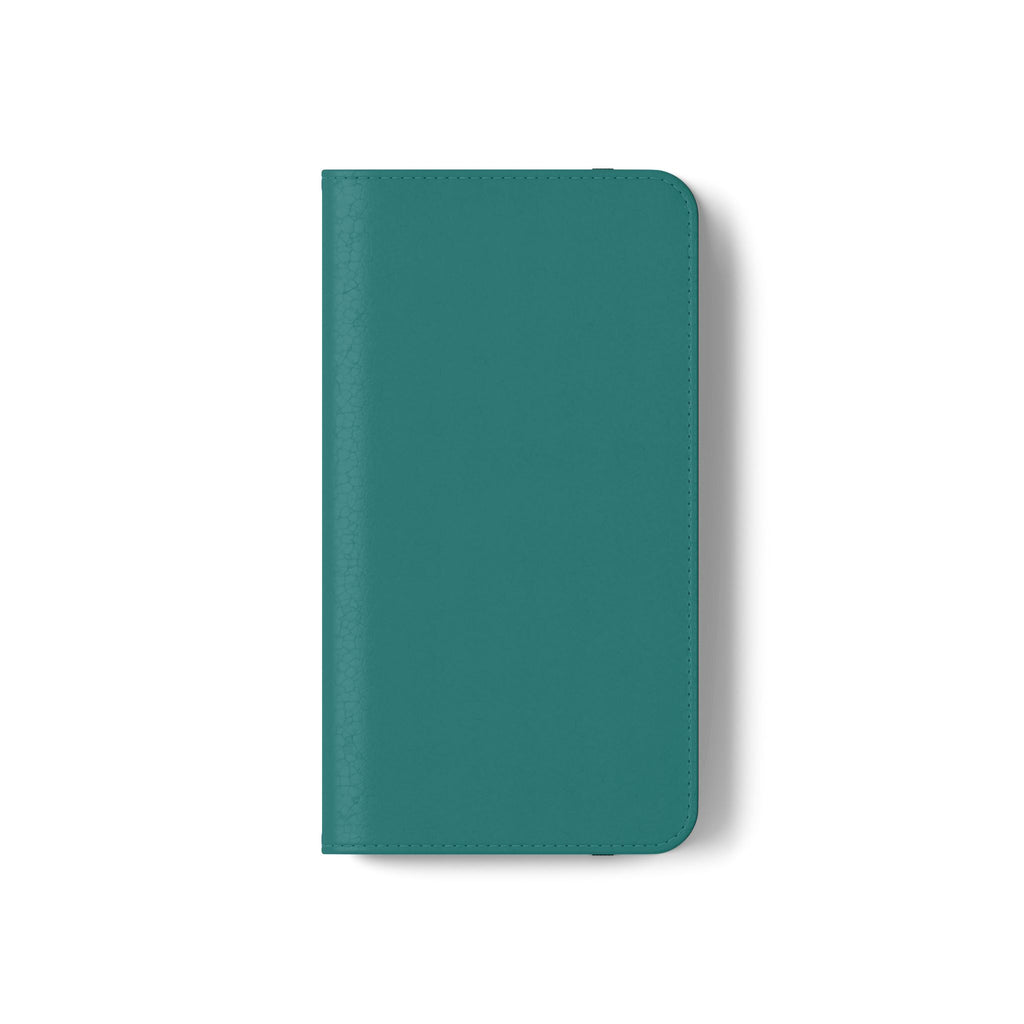 Teal Wallet Phone Flip Case — Cardholder Folio Cover