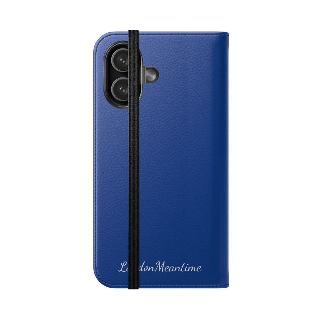 Royal blue Wallet Phone Flip Case — Cardholder Folio Cover