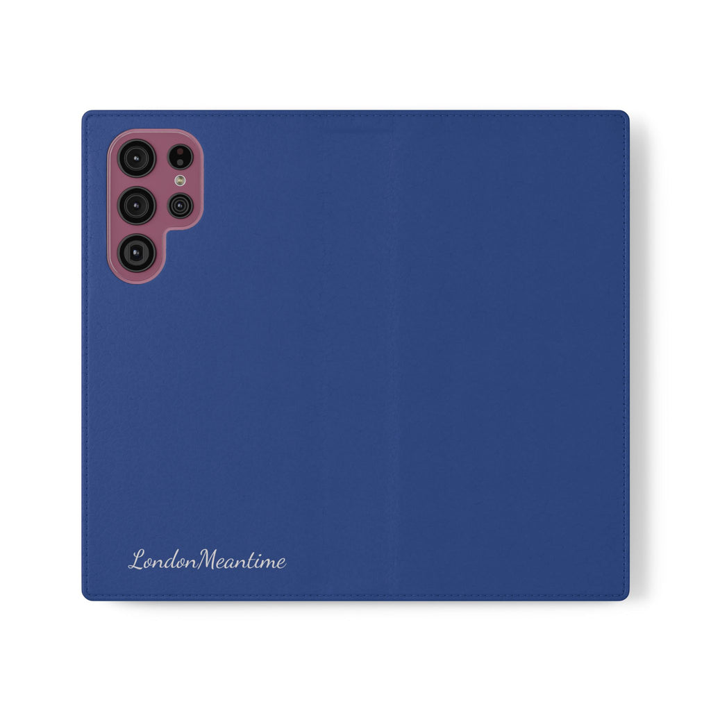 Royal blue Wallet Phone Flip Case — Cardholder Folio Cover