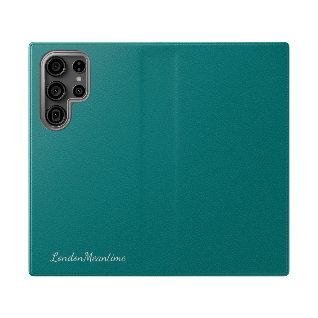 Teal Wallet Phone Flip Case — Cardholder Folio Cover