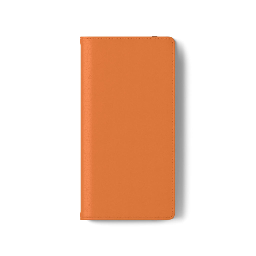 Orange Wallet Phone Flip Case — Cardholder Folio Cover