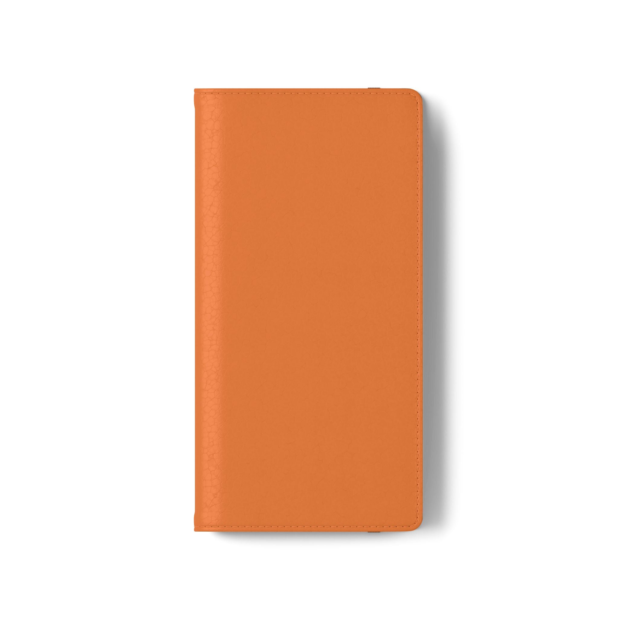 Orange Wallet Phone Flip Case — Cardholder Folio Cover