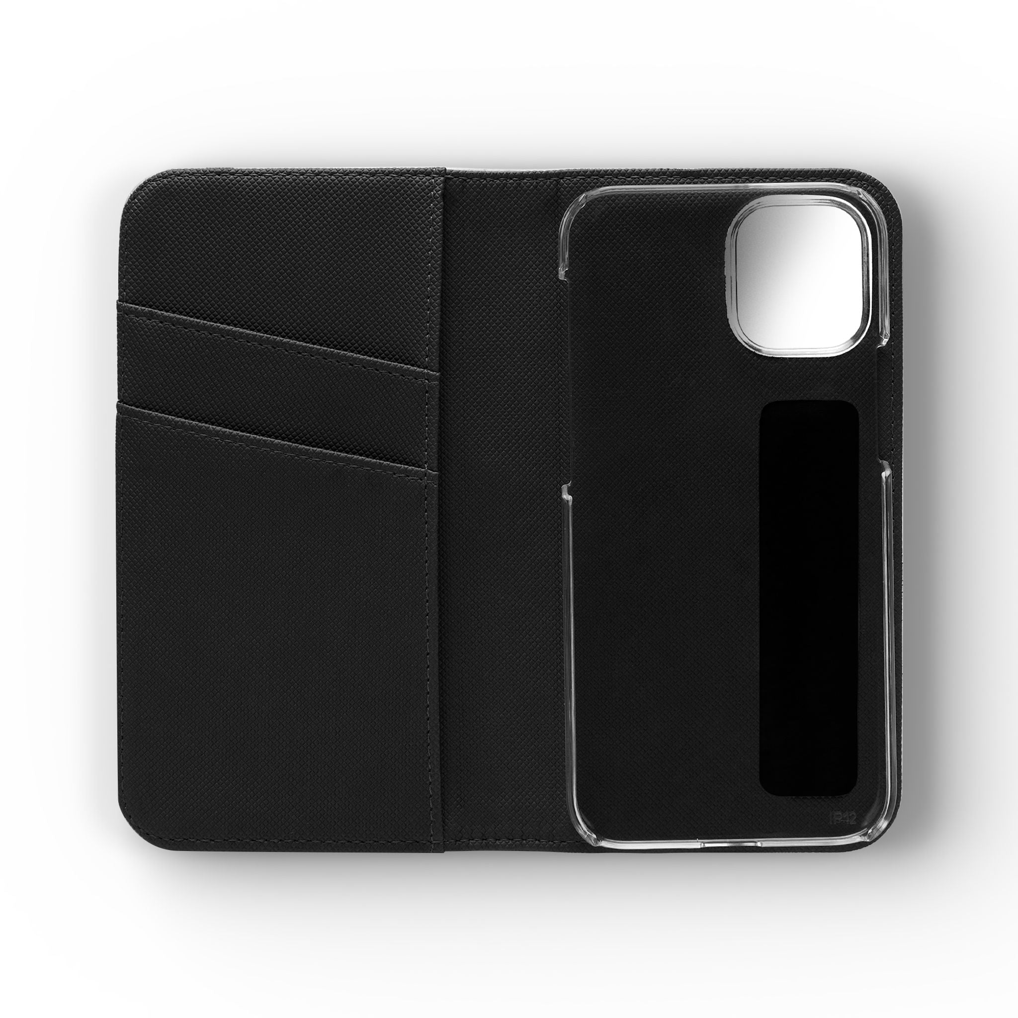 Orange Wallet Phone Flip Case — Cardholder Folio Cover