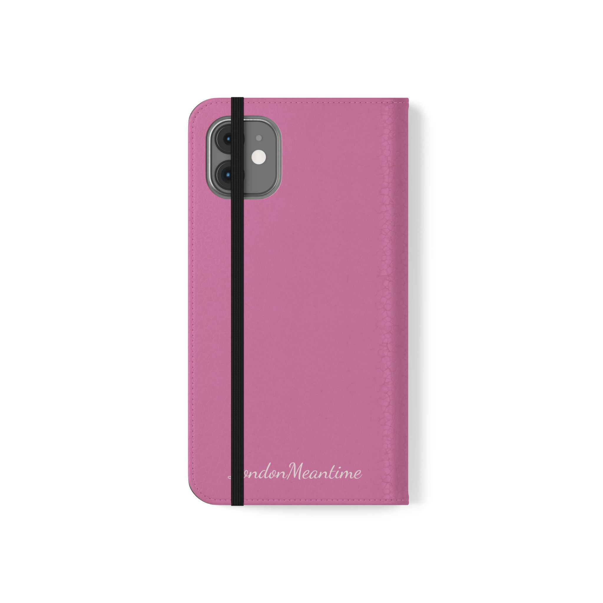Pink Wallet Phone Flip Case — Cardholder Folio Cover