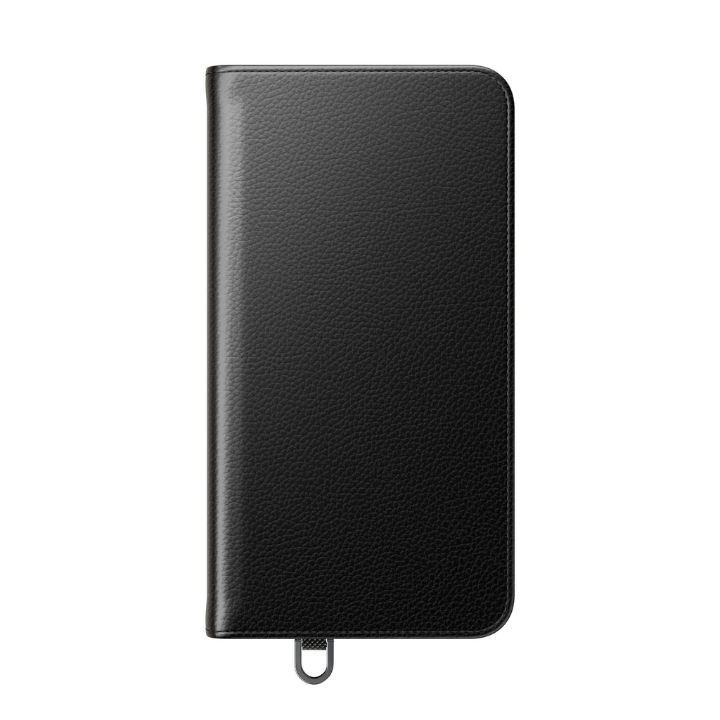 Black Wallet Phone Flip Case — Cardholder Folio Cover