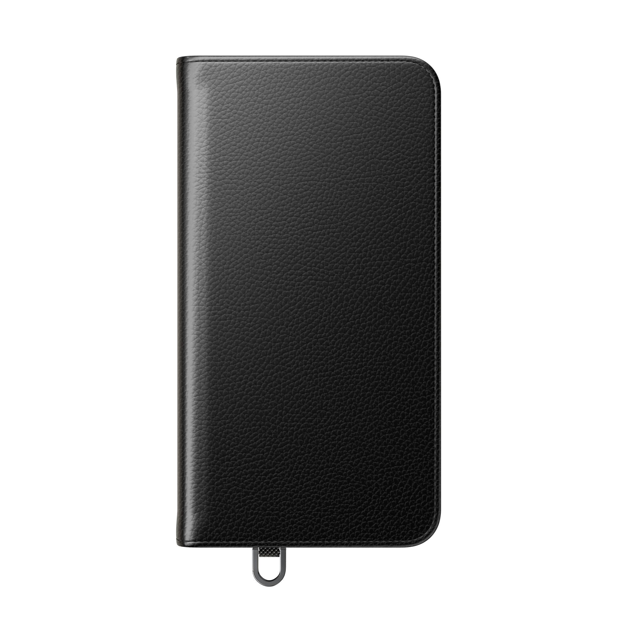 Black Wallet Phone Flip Case — Cardholder Folio Cover