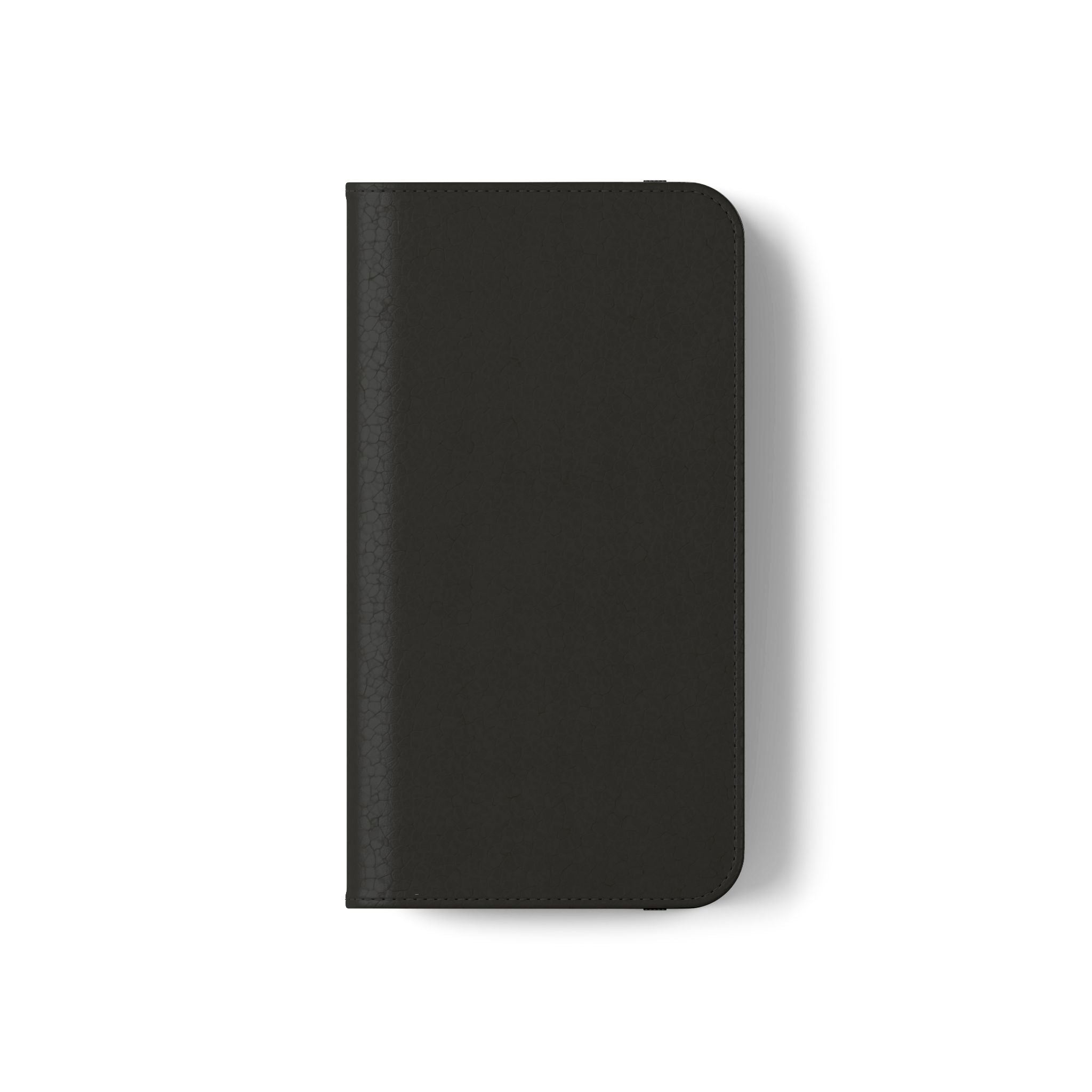 Black Wallet Phone Flip Case — Cardholder Folio Cover