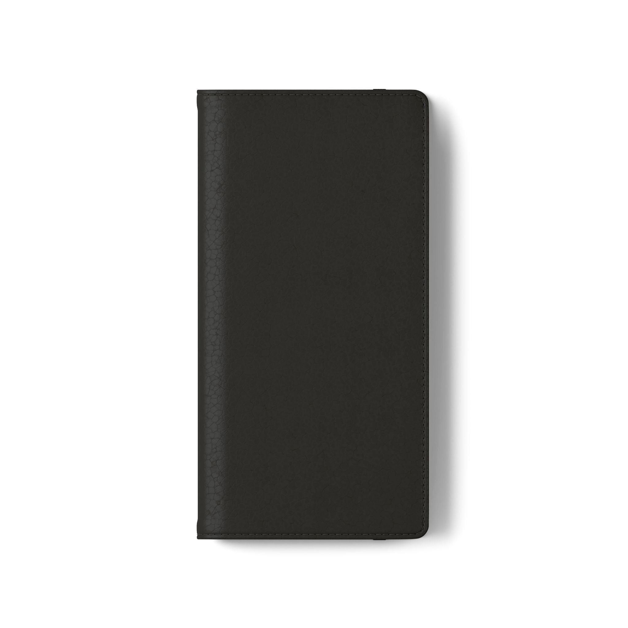 Black Wallet Phone Flip Case — Cardholder Folio Cover