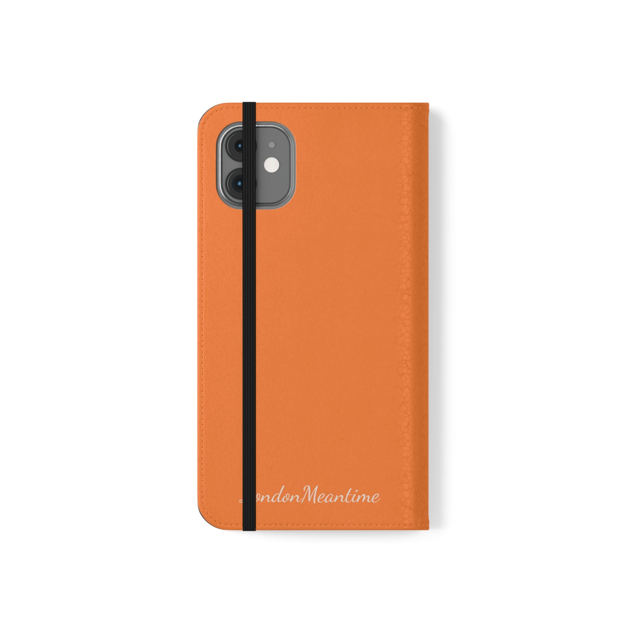 Orange Wallet Phone Flip Case — Cardholder Folio Cover