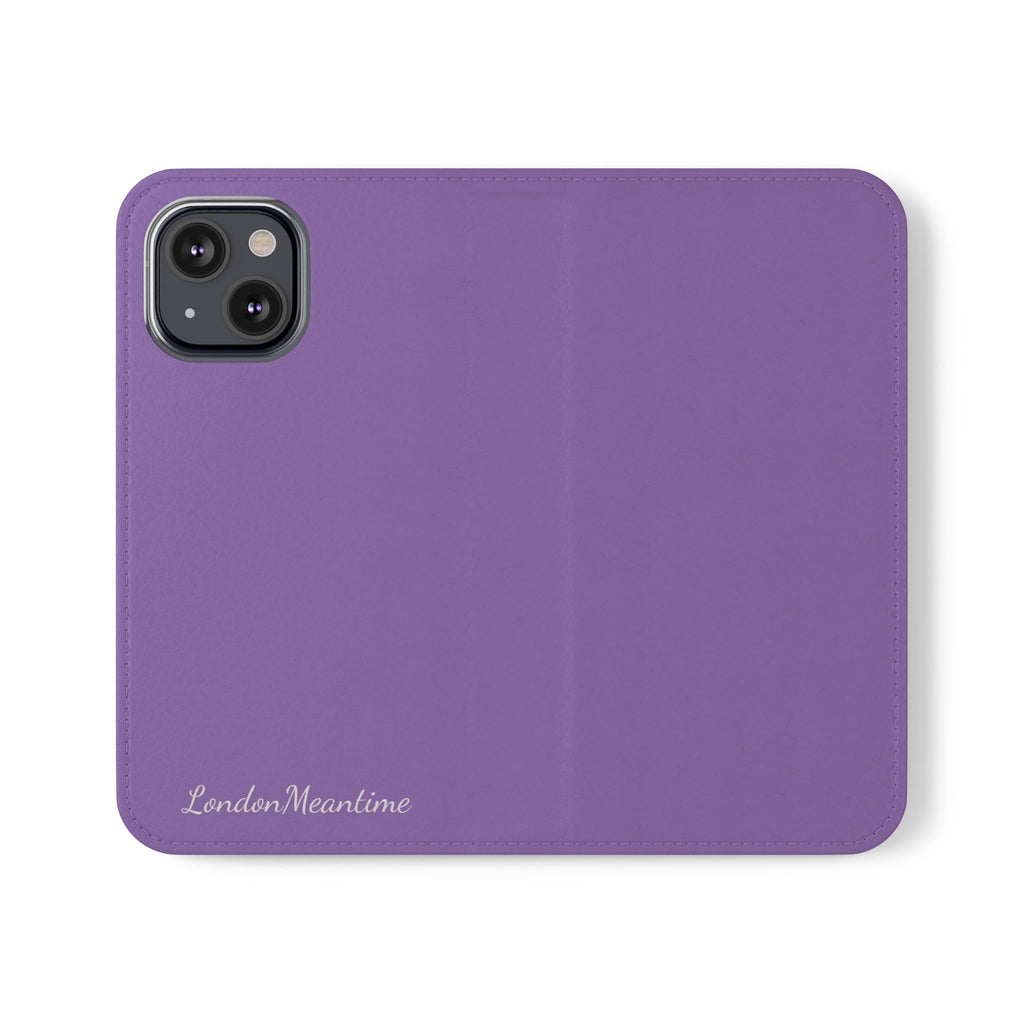 Mauve Wallet Phone Flip Case — Cardholder Folio Cover