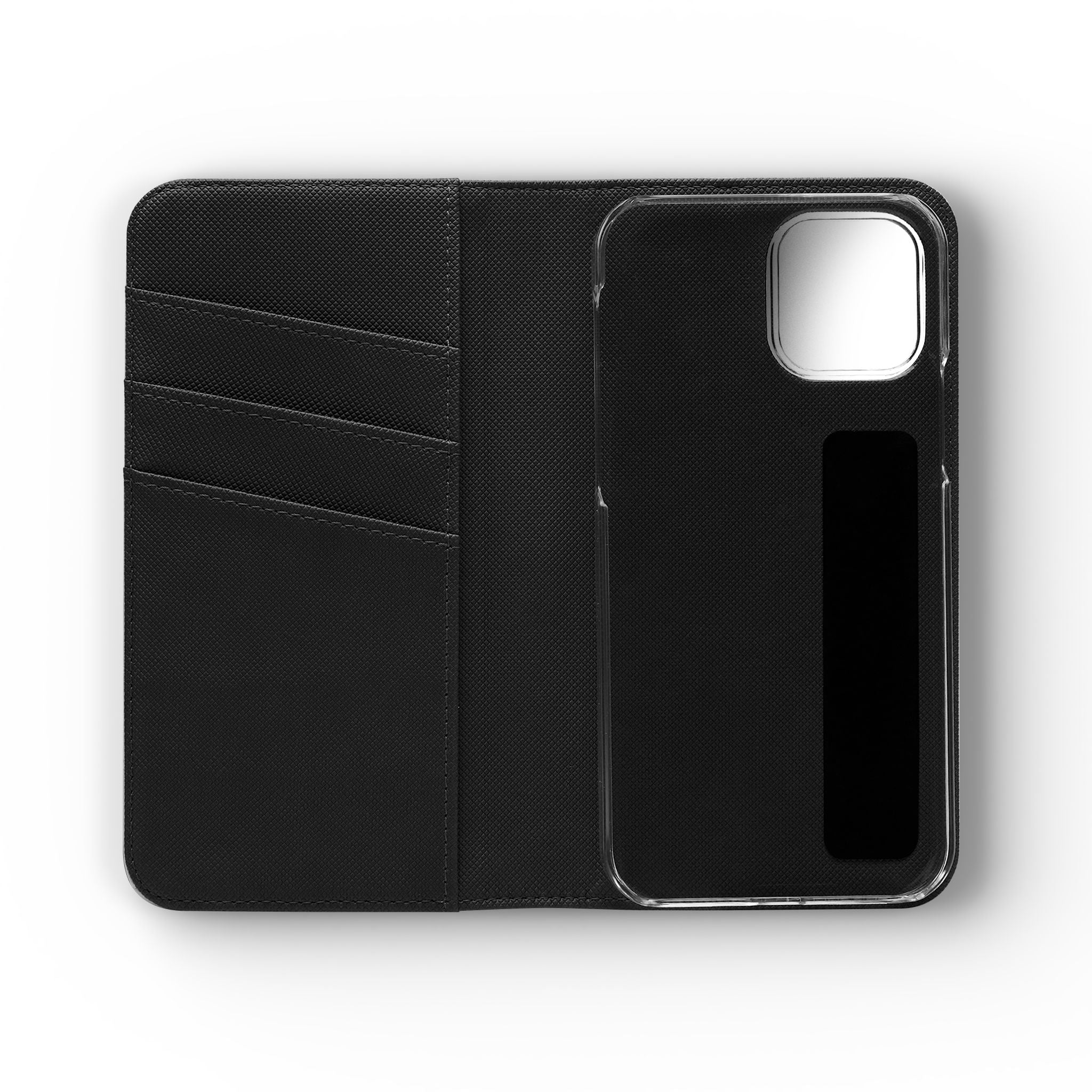 Orange Wallet Phone Flip Case — Cardholder Folio Cover
