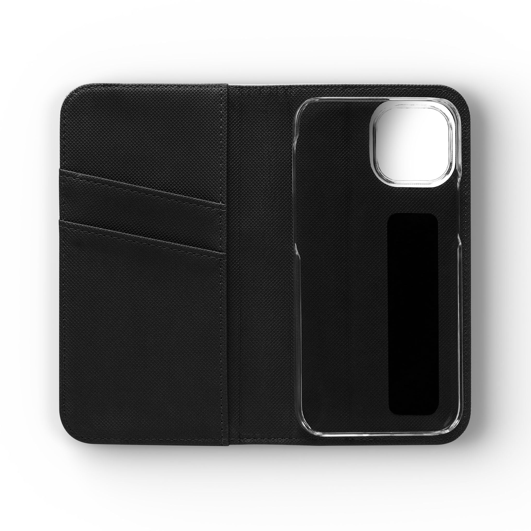 Orange Wallet Phone Flip Case — Cardholder Folio Cover