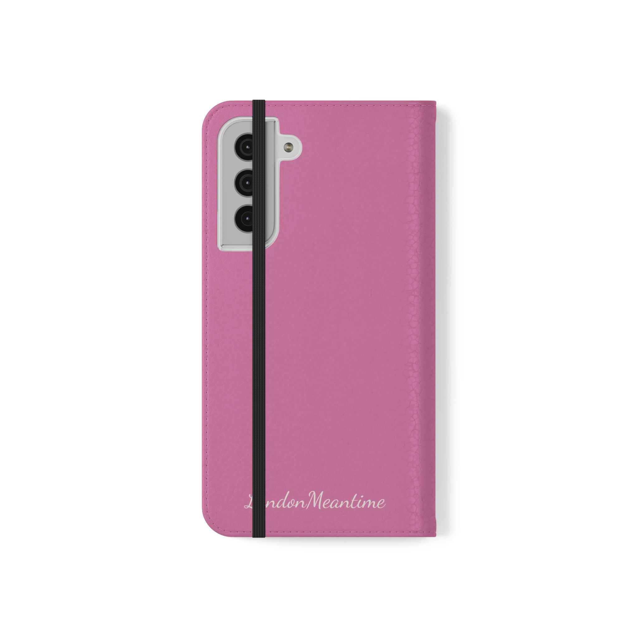 Pink Wallet Phone Flip Case — Cardholder Folio Cover