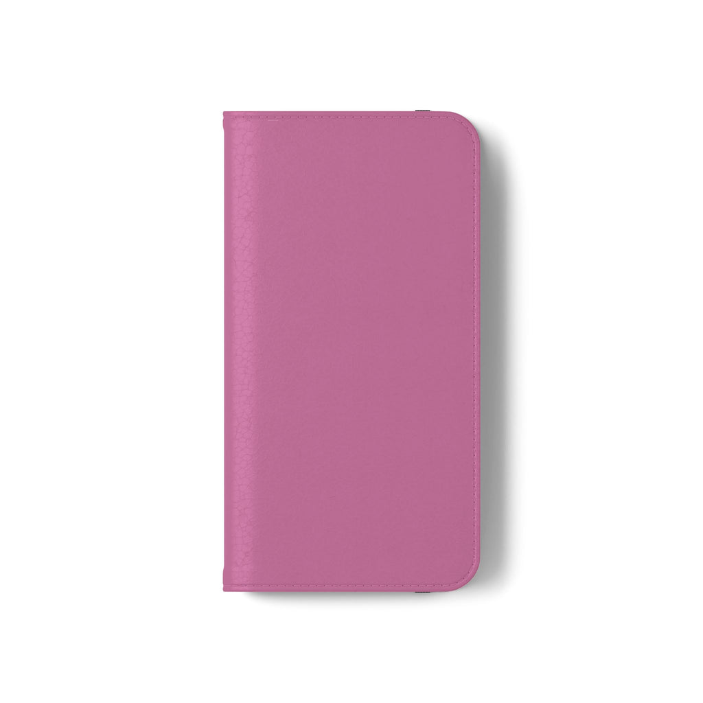 Pink Wallet Phone Flip Case — Cardholder Folio Cover