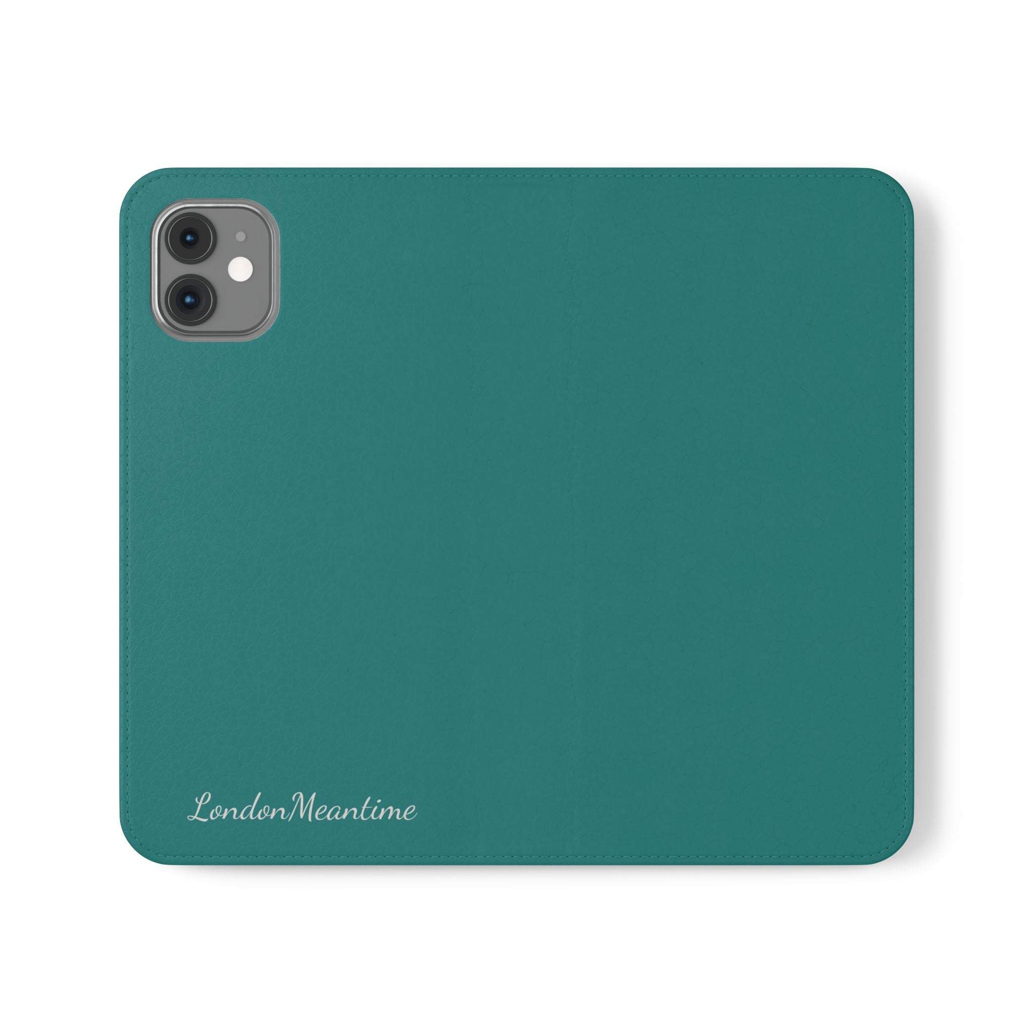 Teal Wallet Phone Flip Case — Cardholder Folio Cover