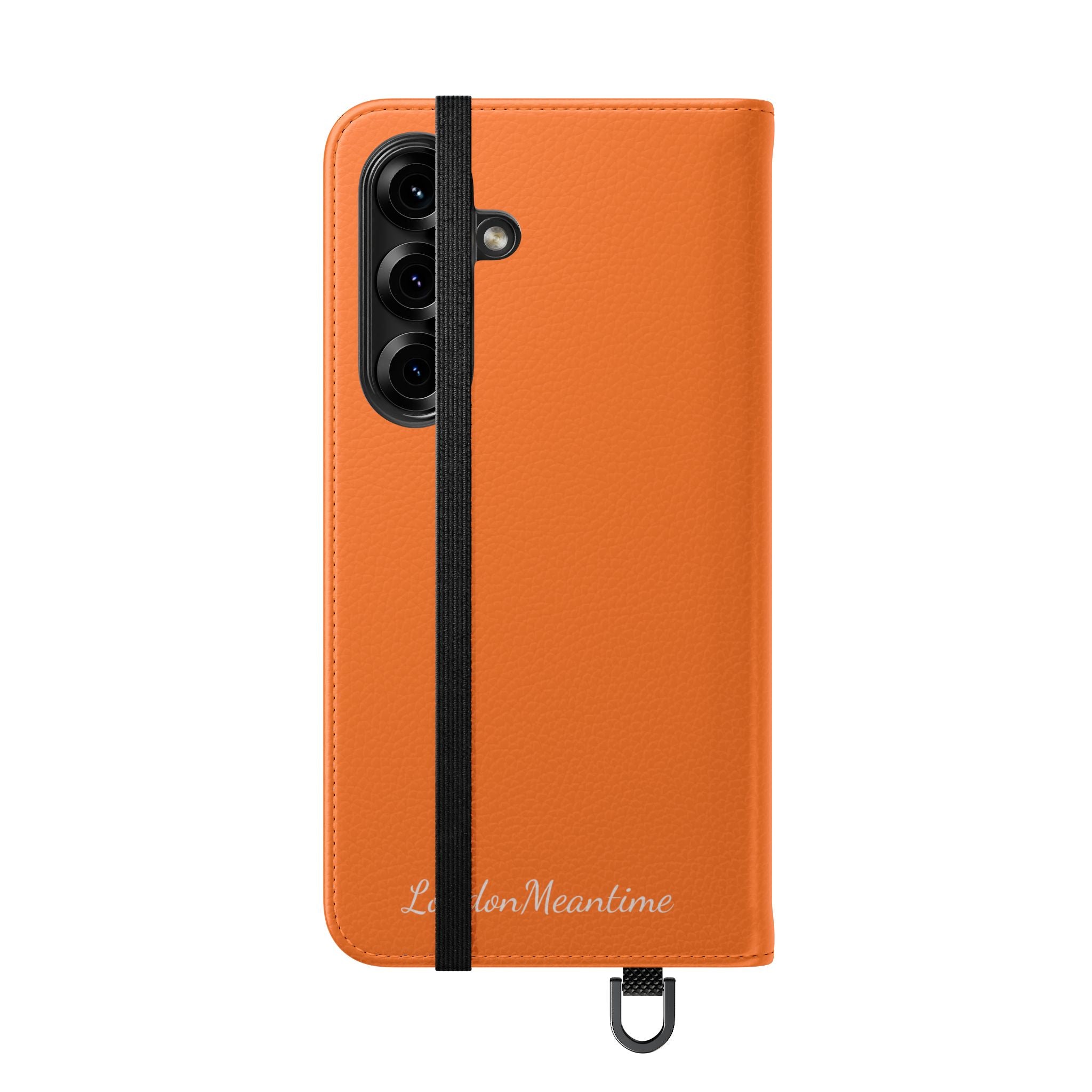 Orange Wallet Phone Flip Case — Cardholder Folio Cover