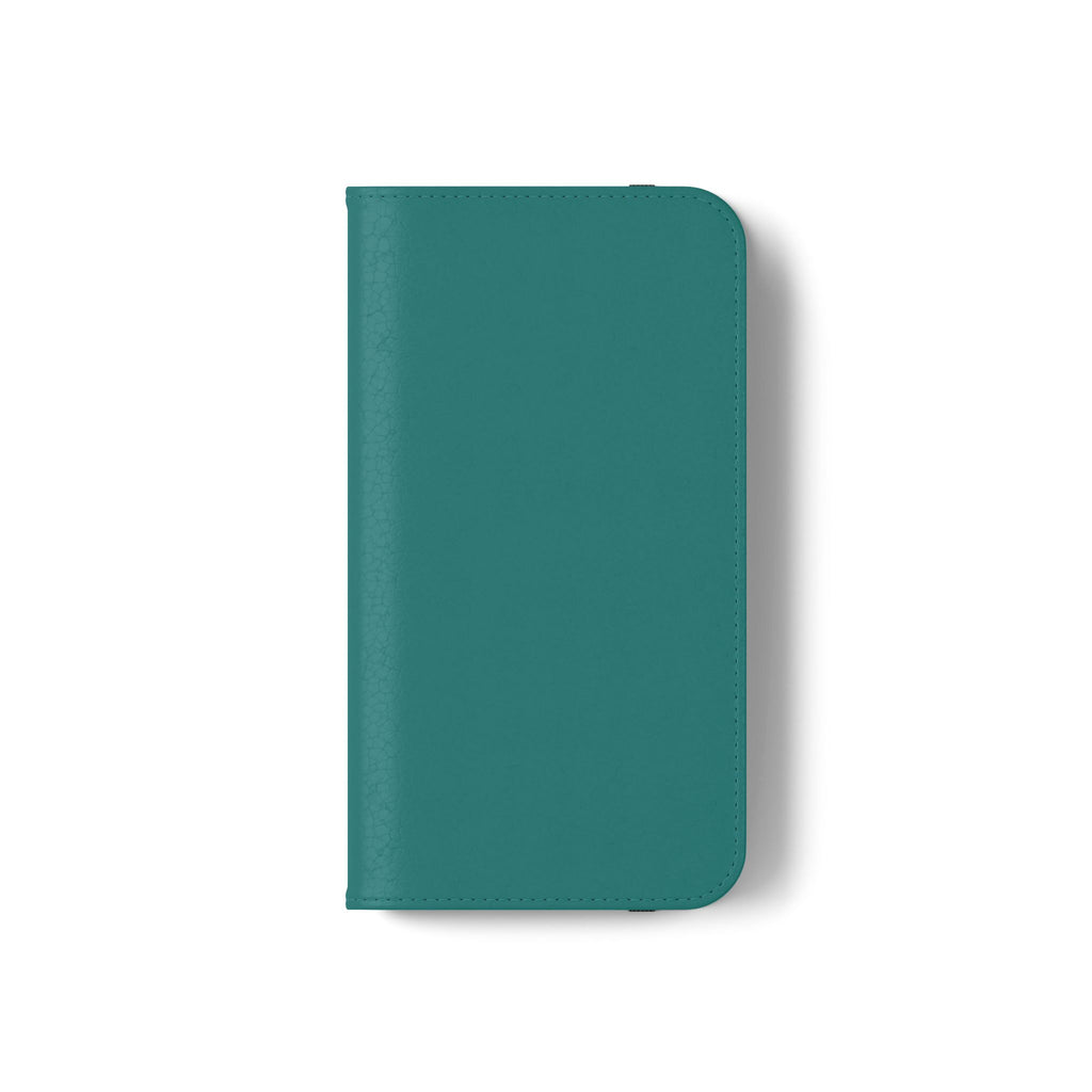 Teal Wallet Phone Flip Case — Cardholder Folio Cover