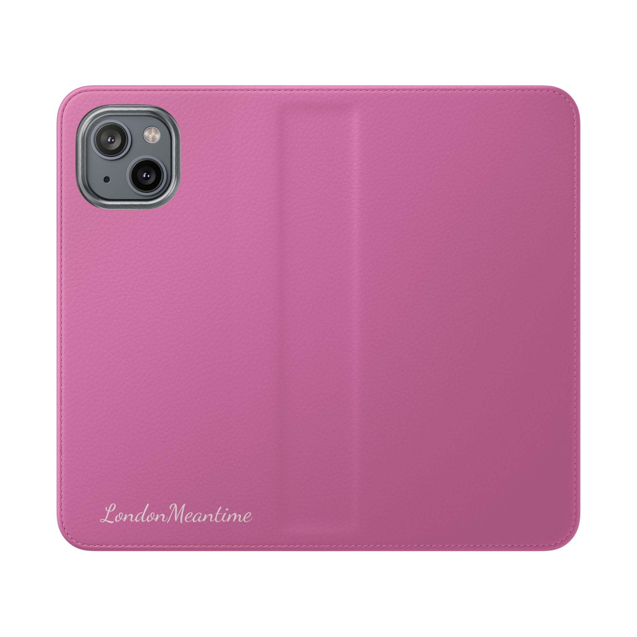 Pink Wallet Phone Flip Case — Cardholder Folio Cover