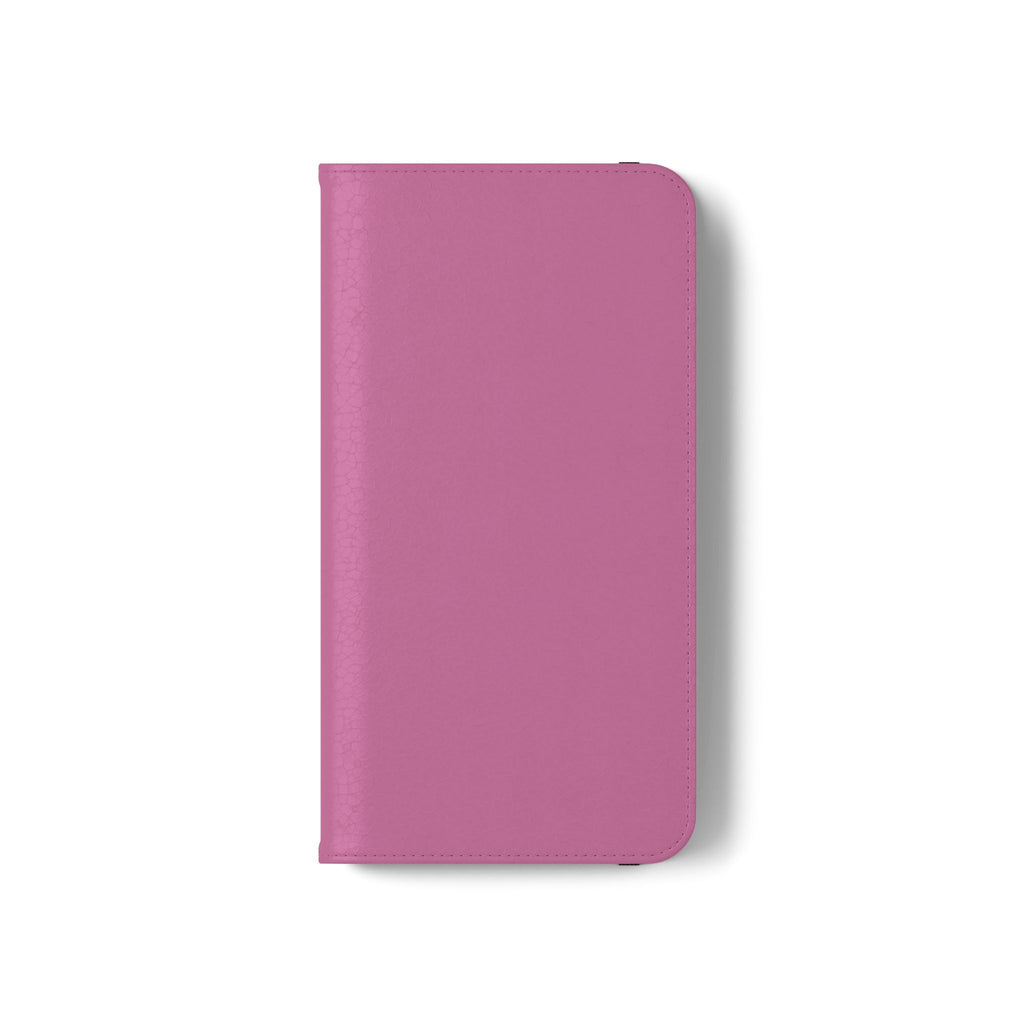 Pink Wallet Phone Flip Case — Cardholder Folio Cover