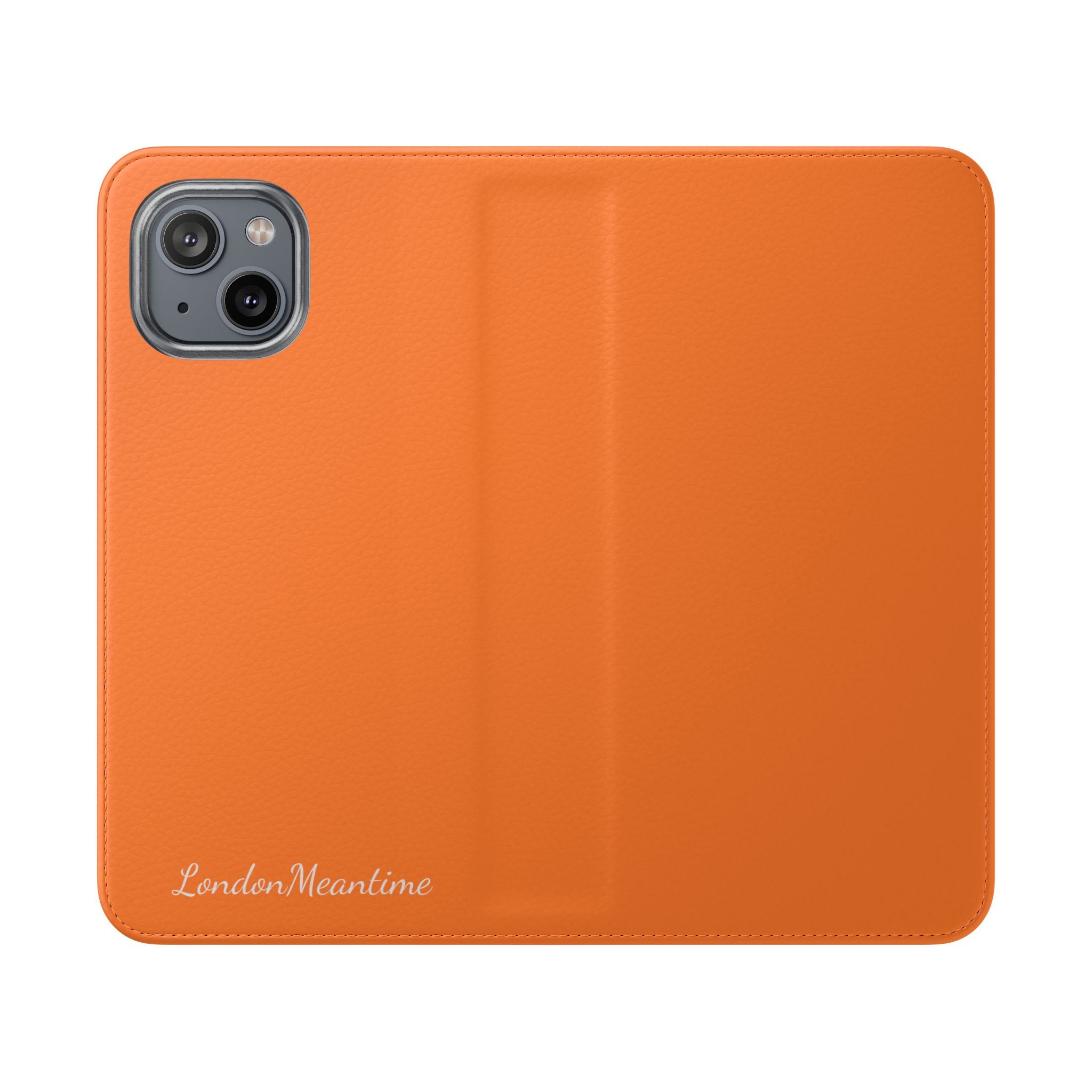 Orange Wallet Phone Flip Case — Cardholder Folio Cover