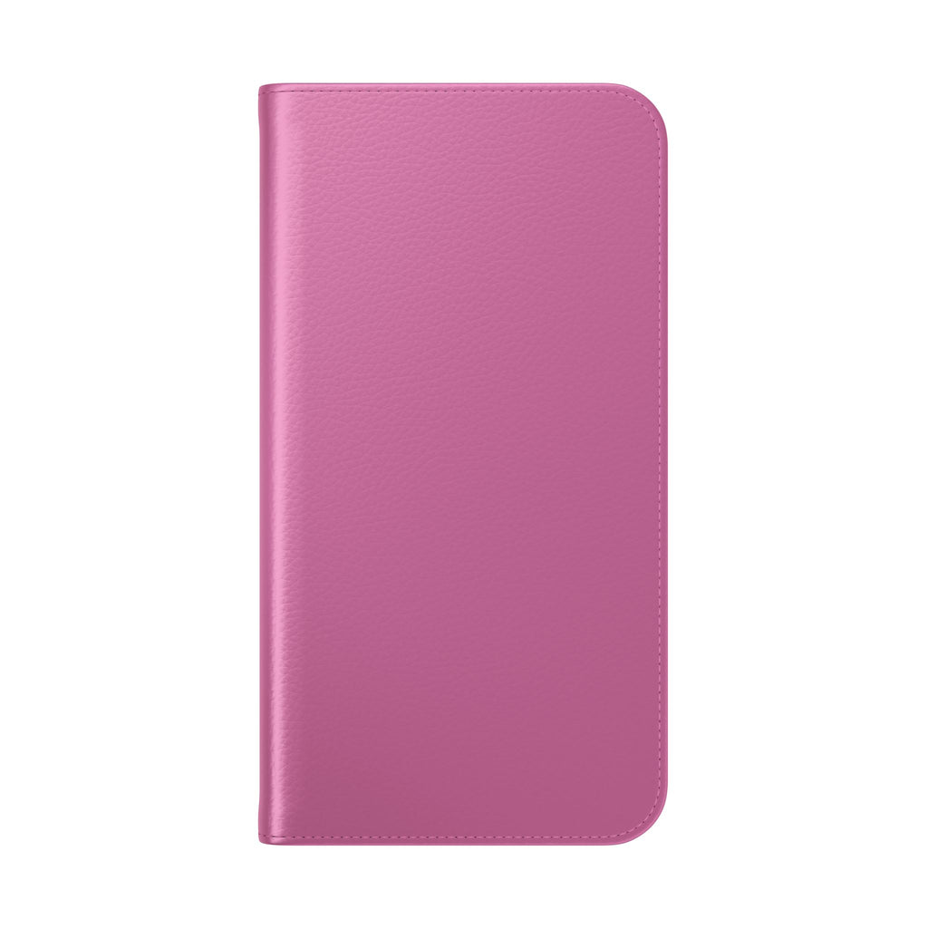 Pink Wallet Phone Flip Case — Cardholder Folio Cover