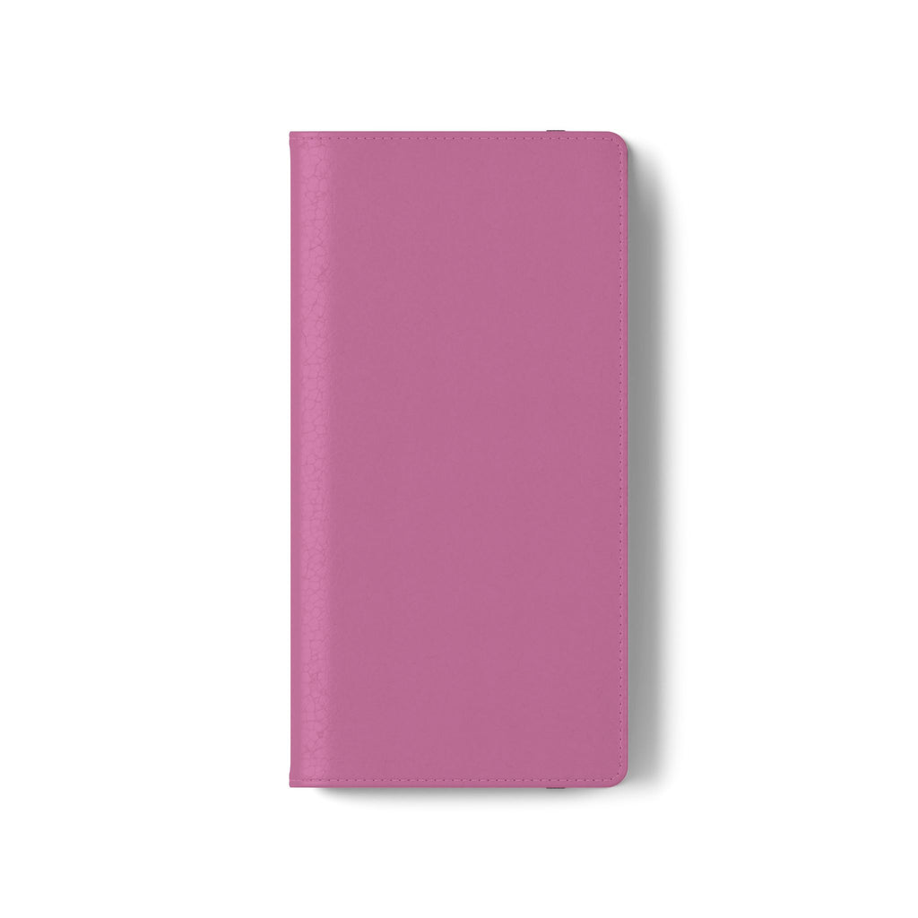 Pink Wallet Phone Flip Case — Cardholder Folio Cover