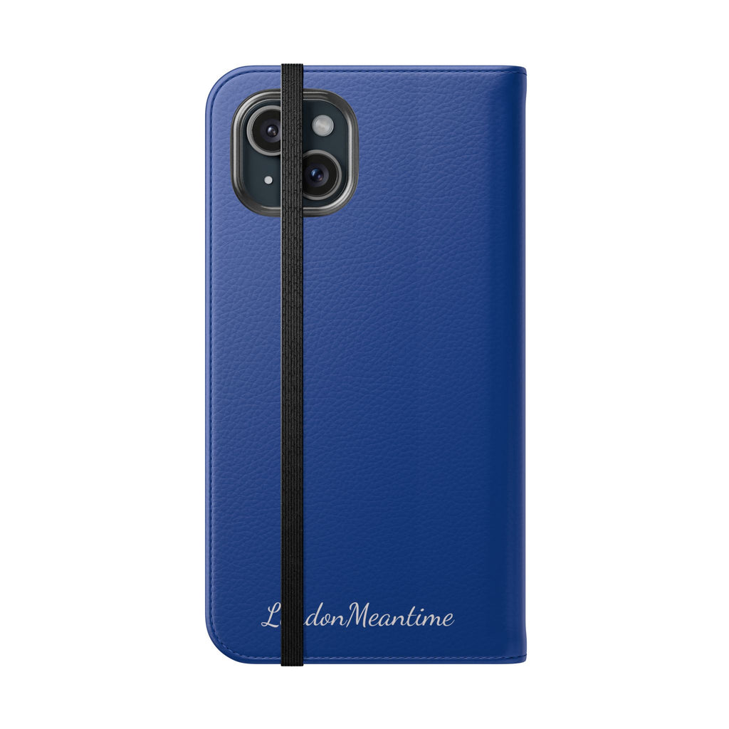 Royal blue Wallet Phone Flip Case — Cardholder Folio Cover