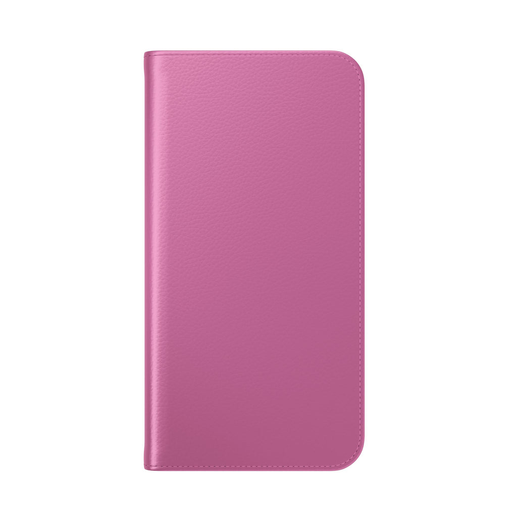 Pink Wallet Phone Flip Case — Cardholder Folio Cover
