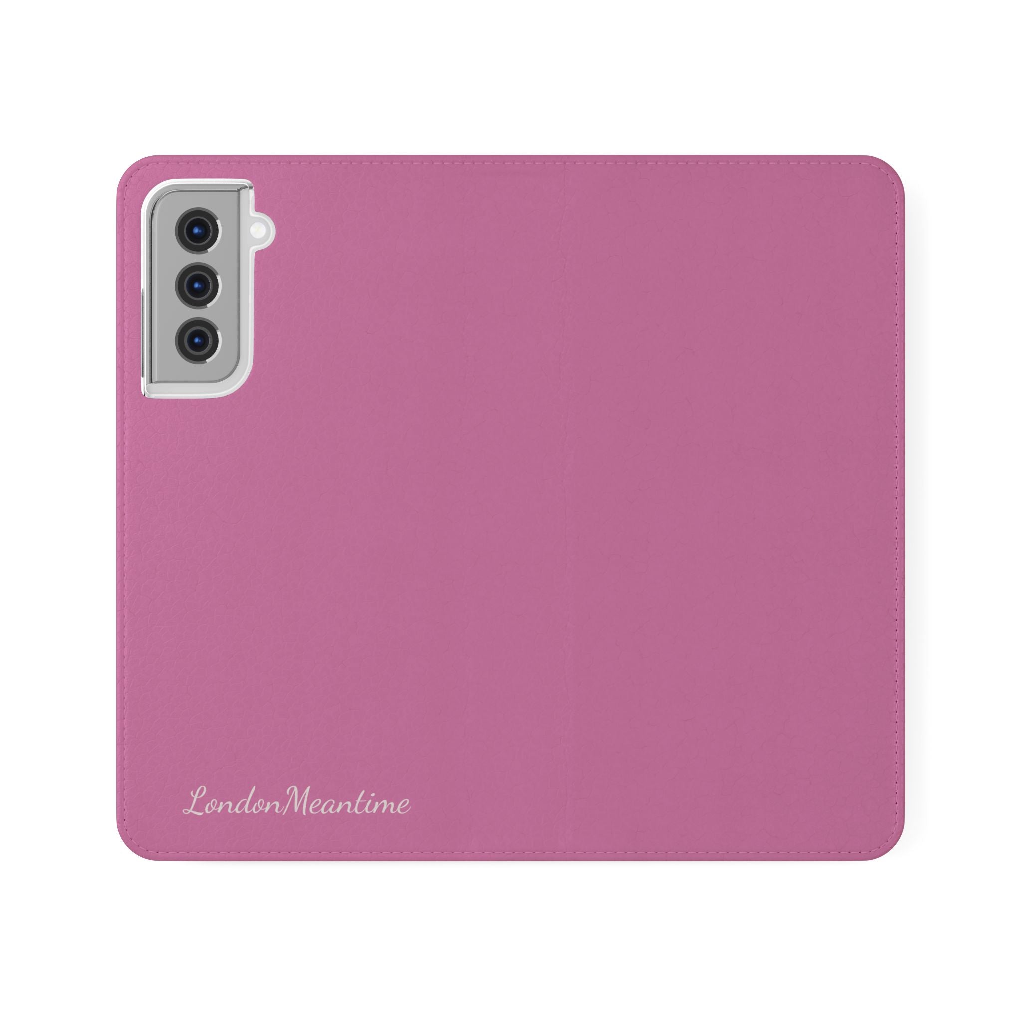 Pink Wallet Phone Flip Case — Cardholder Folio Cover