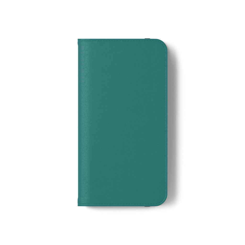 Teal Wallet Phone Flip Case — Cardholder Folio Cover