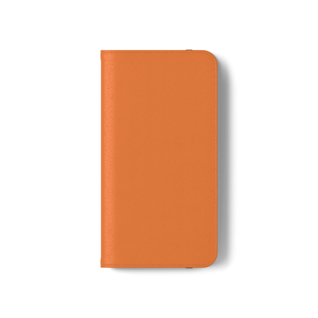 Orange Wallet Phone Flip Case — Cardholder Folio Cover