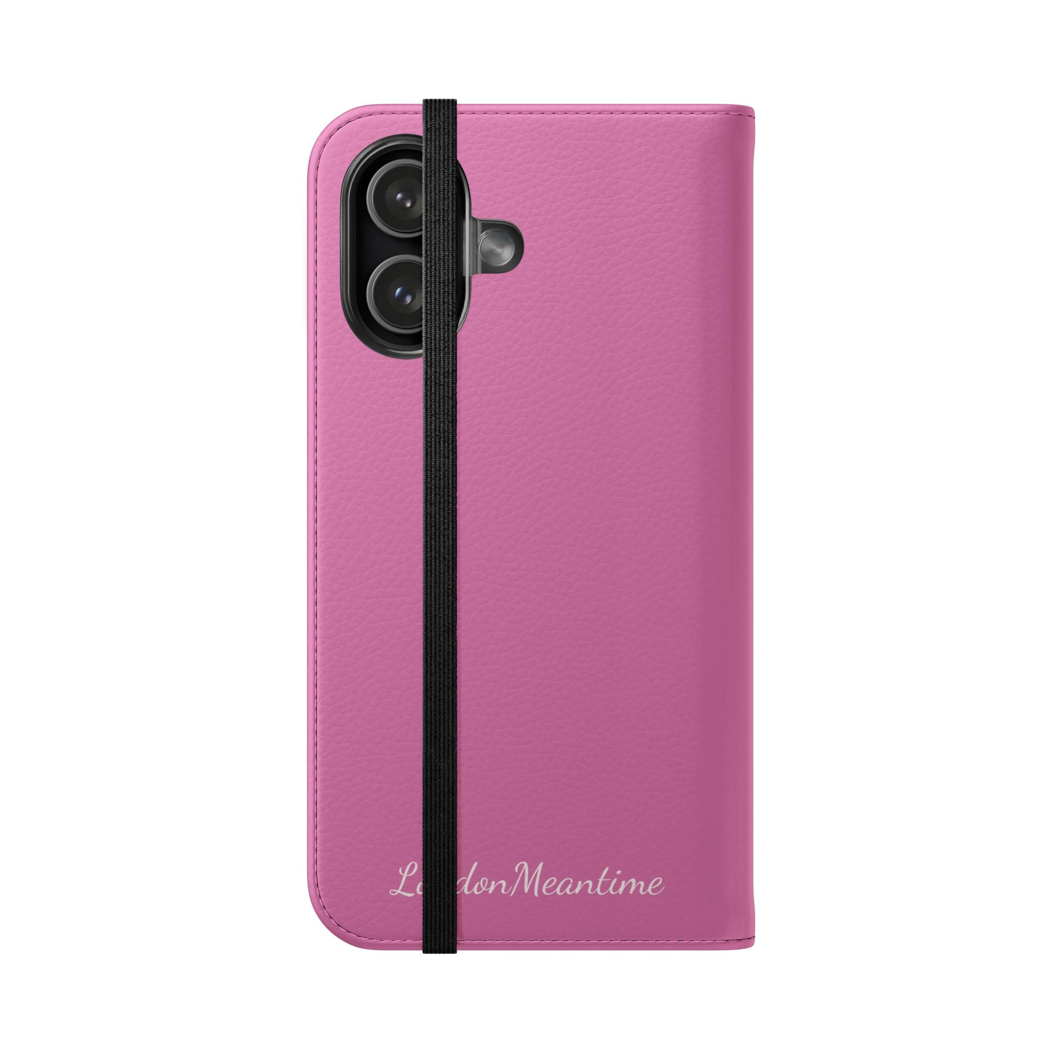 Pink Wallet Phone Flip Case — Cardholder Folio Cover