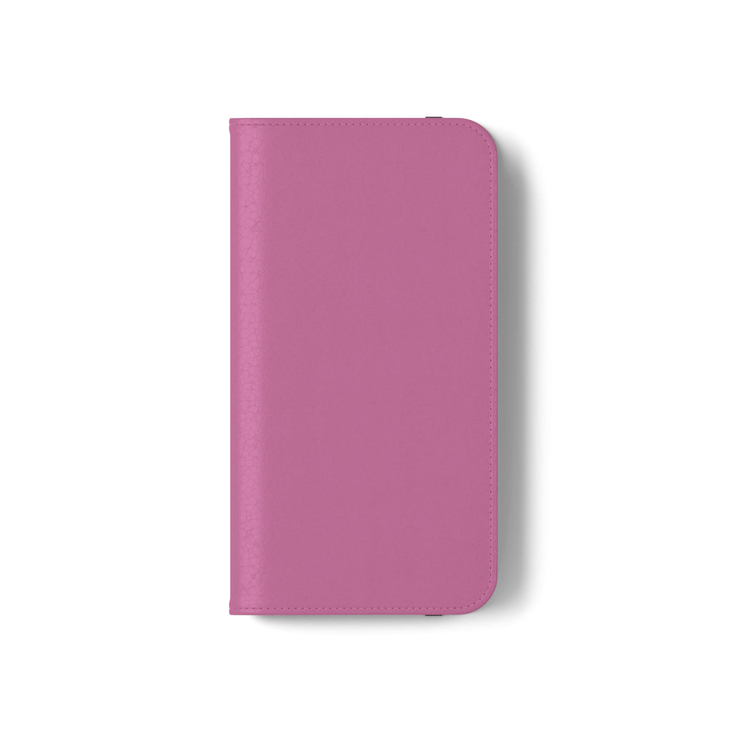 Pink Wallet Phone Flip Case — Cardholder Folio Cover