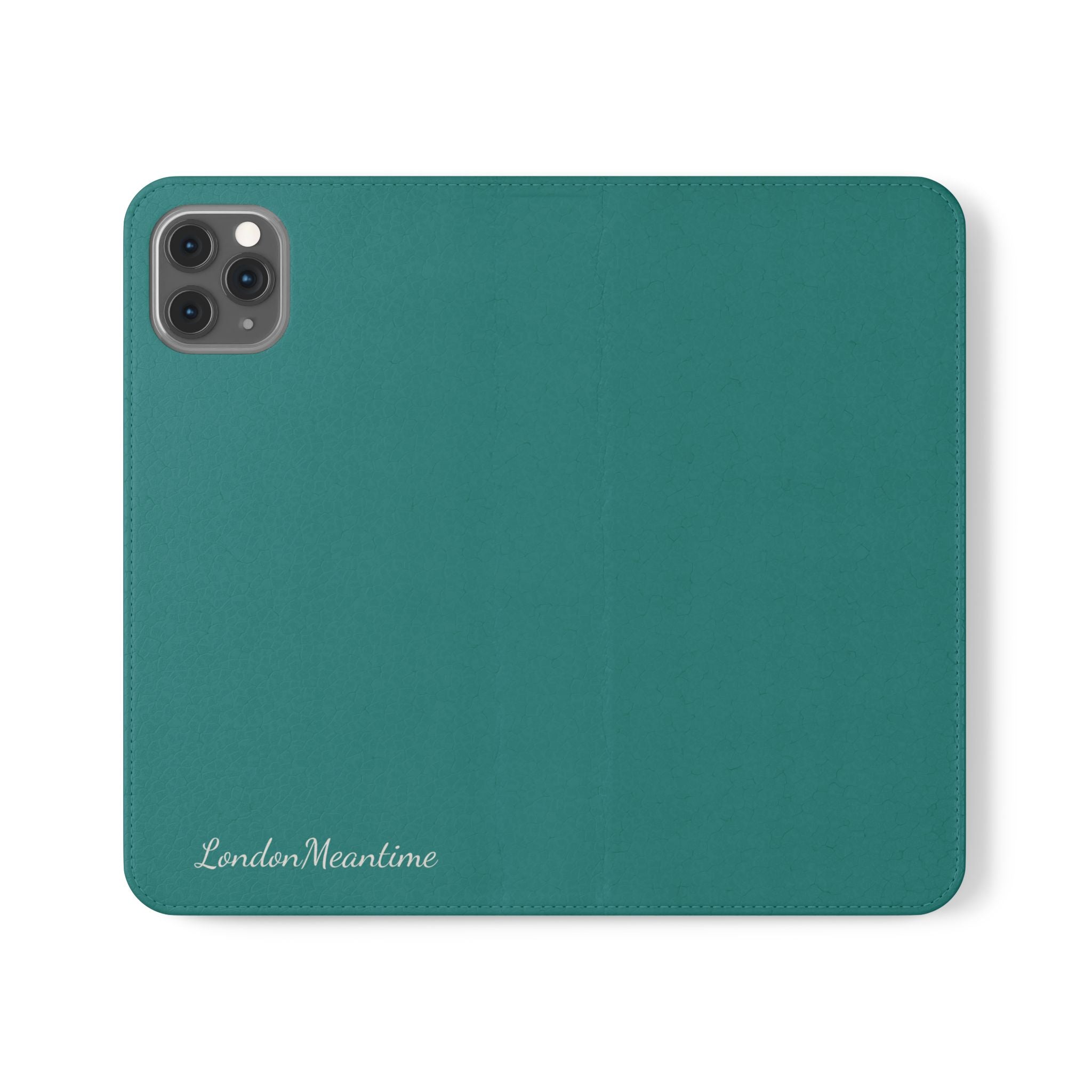 Teal Wallet Phone Flip Case — Cardholder Folio Cover