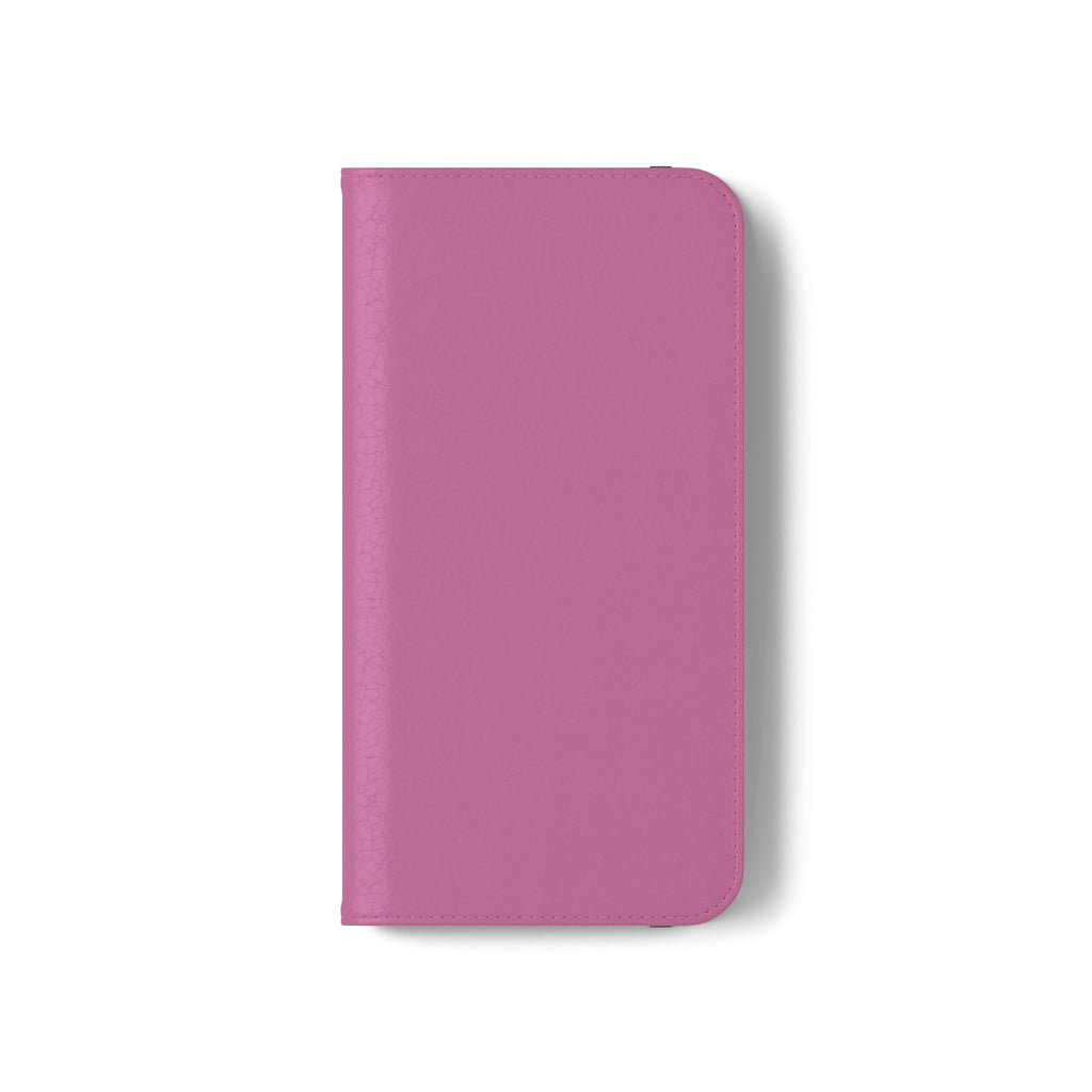 Pink Wallet Phone Flip Case — Cardholder Folio Cover