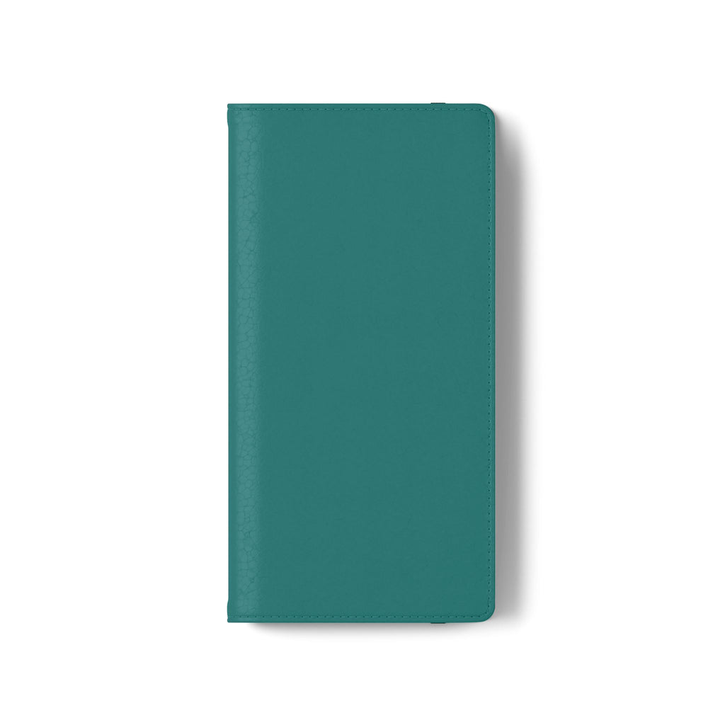 Teal Wallet Phone Flip Case — Cardholder Folio Cover
