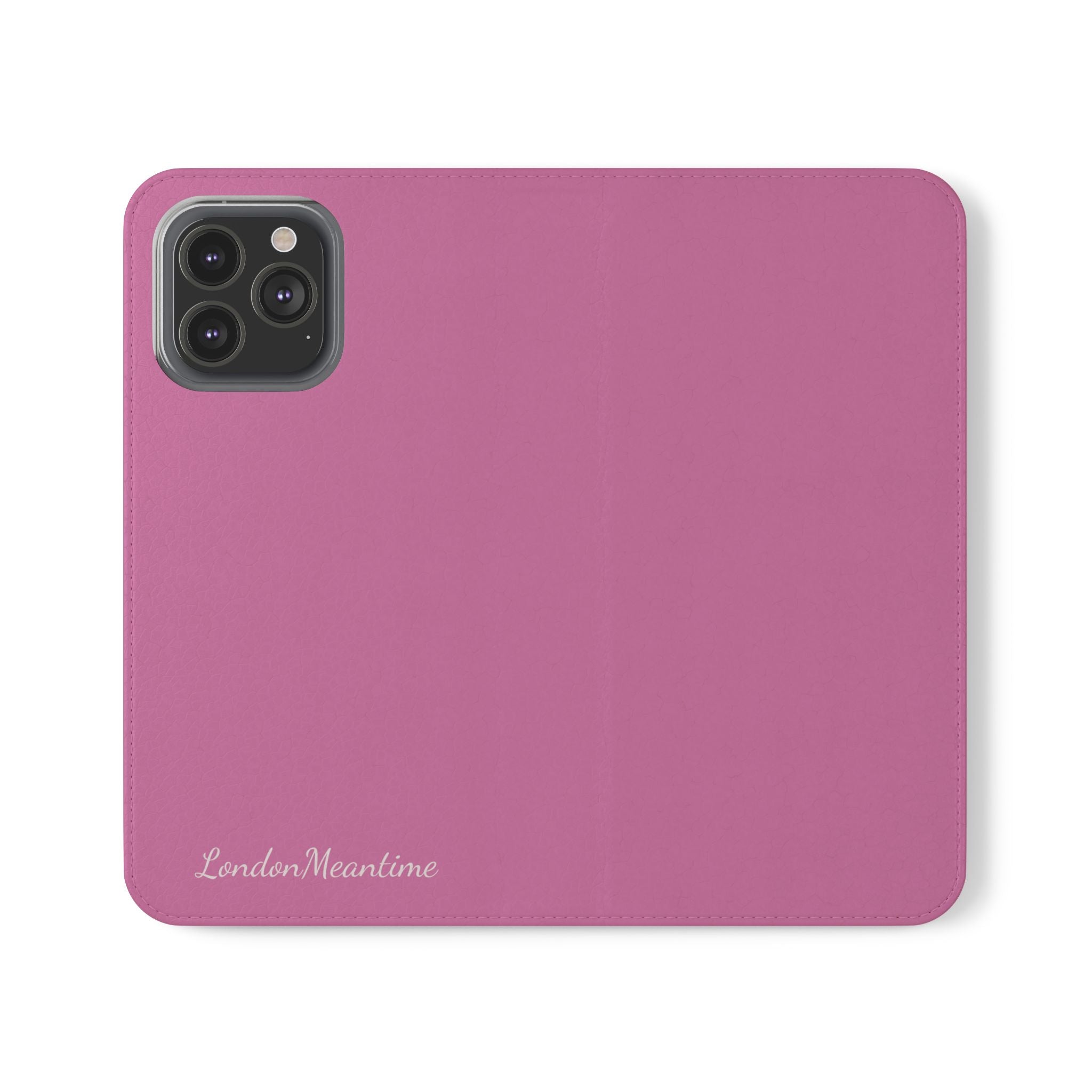 Pink Wallet Phone Flip Case — Cardholder Folio Cover