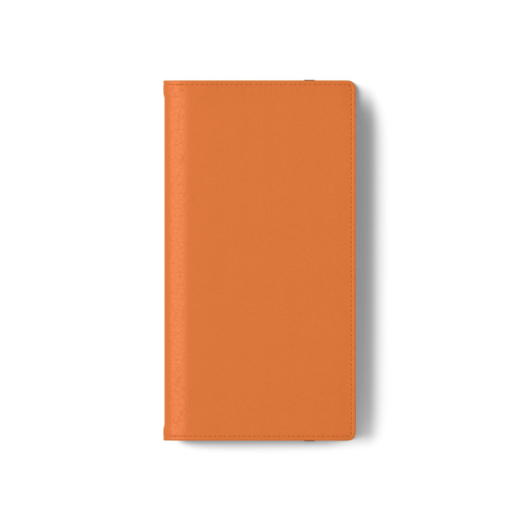 Orange Wallet Phone Flip Case — Cardholder Folio Cover