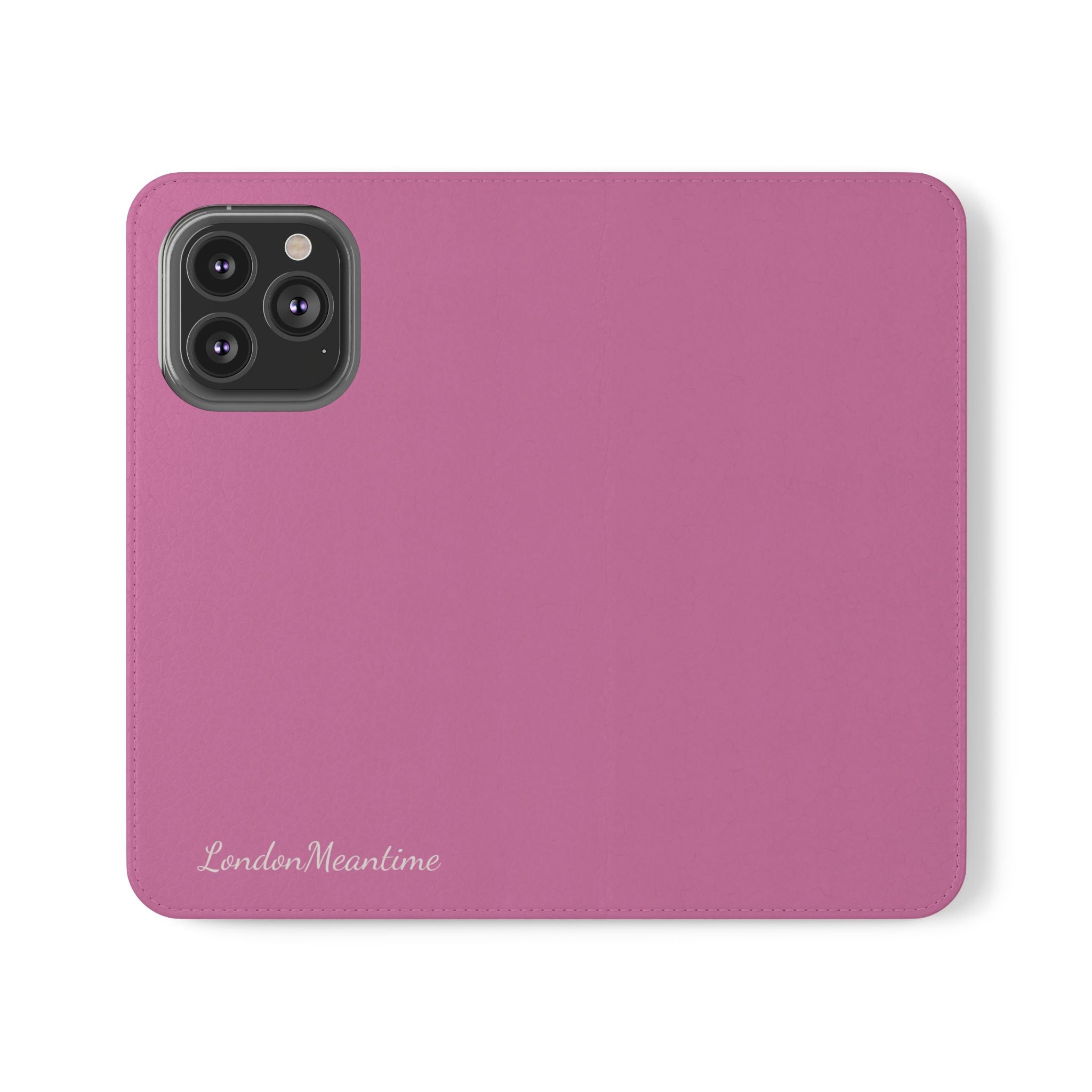 Pink Wallet Phone Flip Case — Cardholder Folio Cover