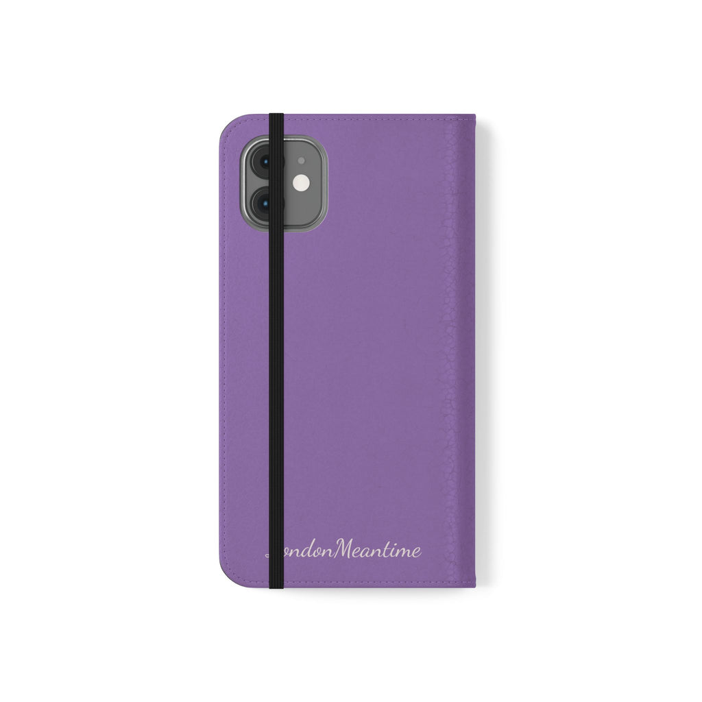 Mauve Wallet Phone Flip Case — Cardholder Folio Cover