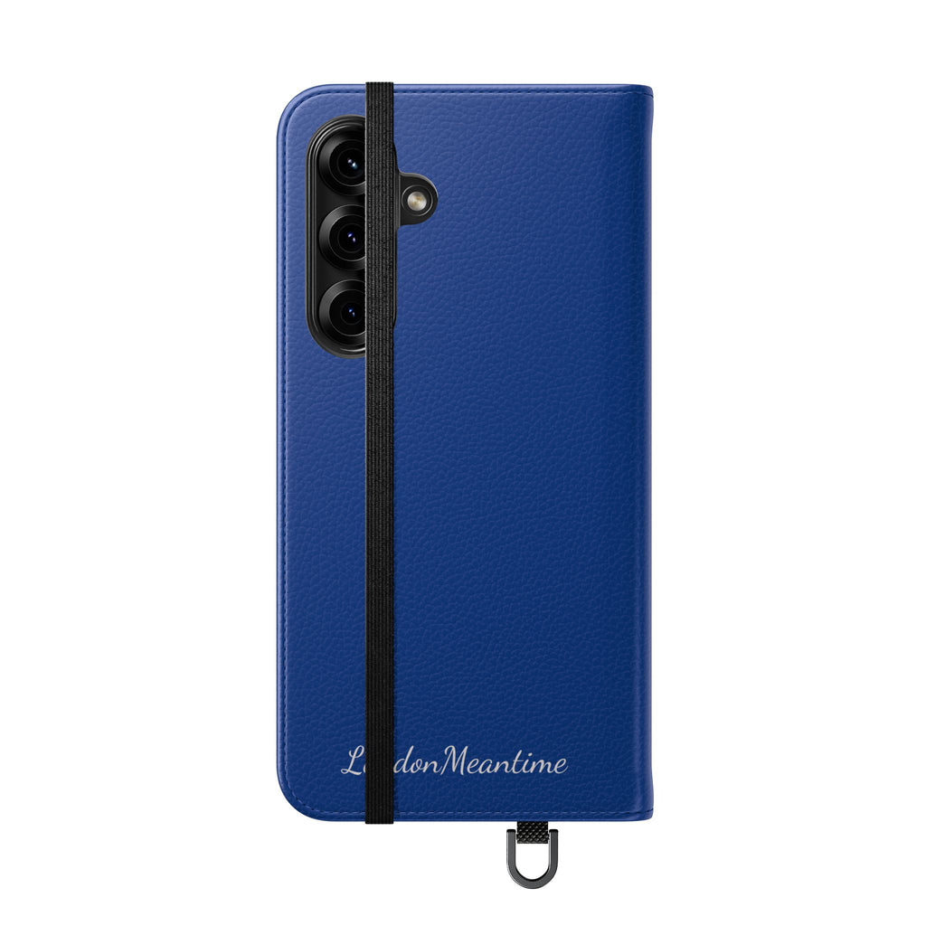 Royal blue Wallet Phone Flip Case — Cardholder Folio Cover