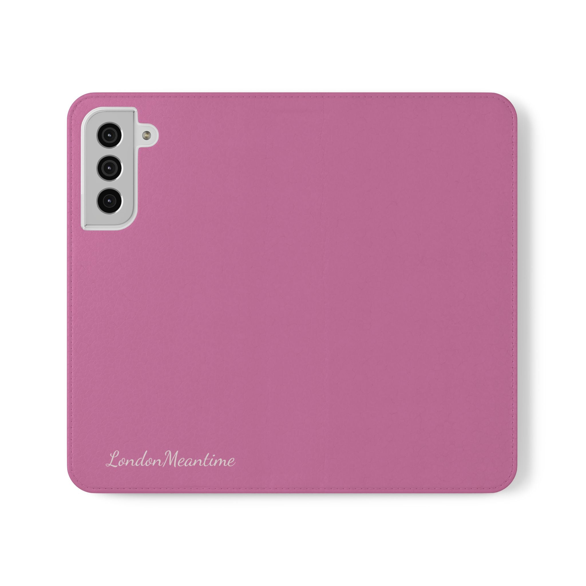 Pink Wallet Phone Flip Case — Cardholder Folio Cover
